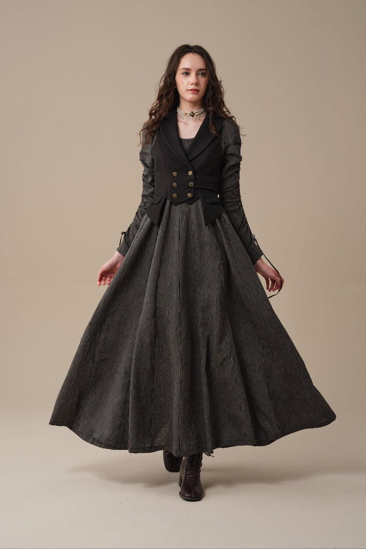Crystal 17 | Victorian maxi linen dress