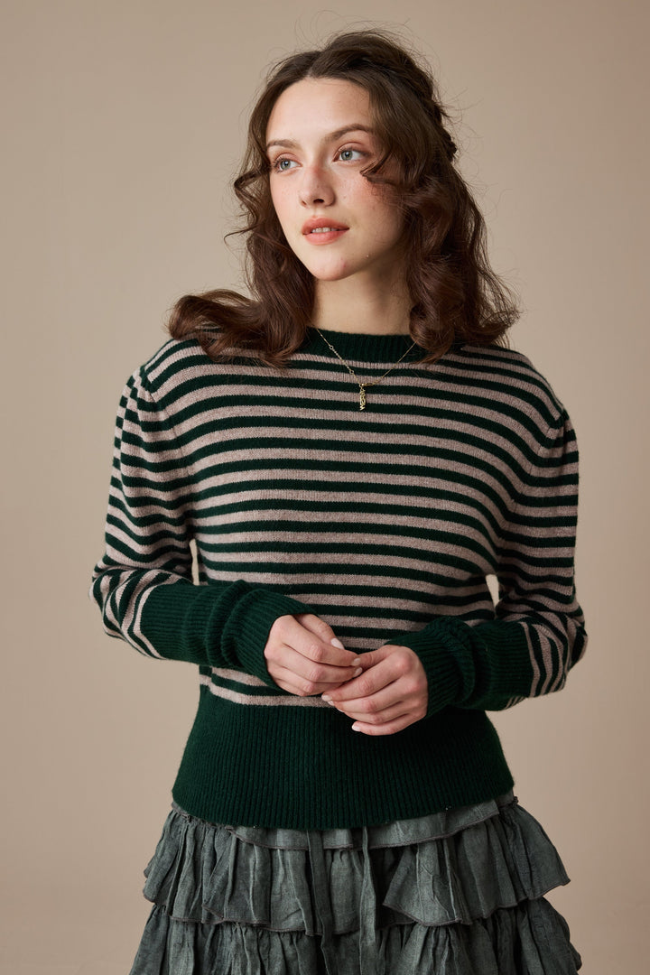 Oxford 13|100% wool classic striped pullover jumper