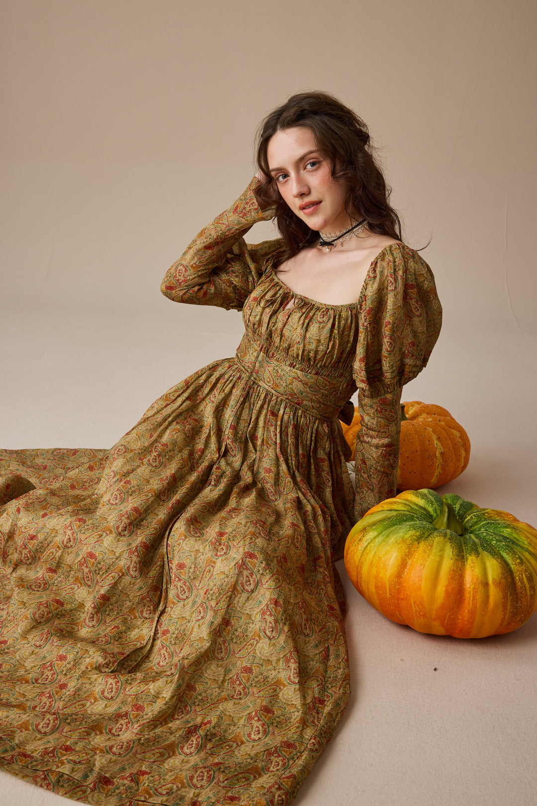 Paisley 11 | Elegant Floral Linen Dress