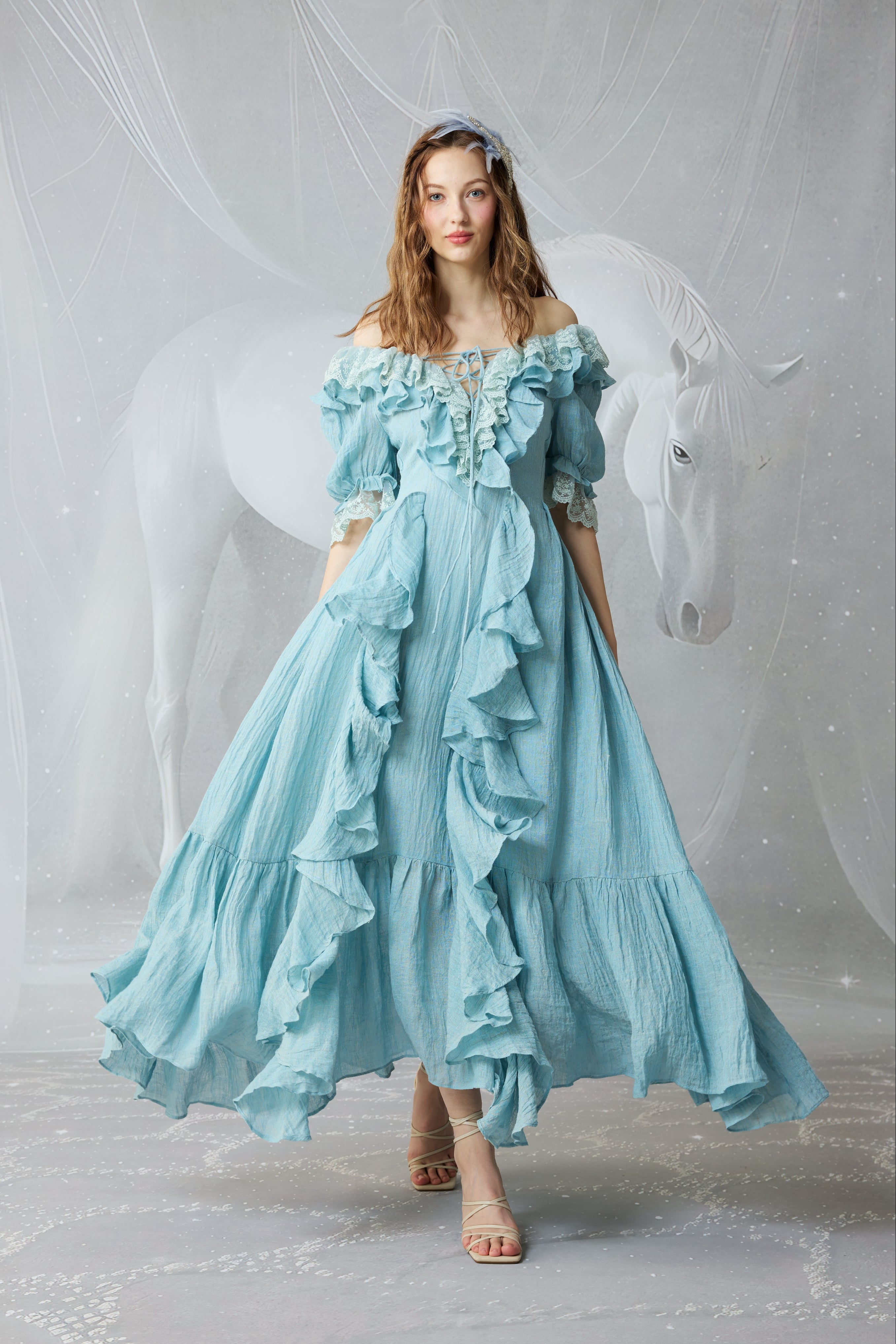 Dewdrops 16 | Maxi Linen Dress Gown – Linennaive