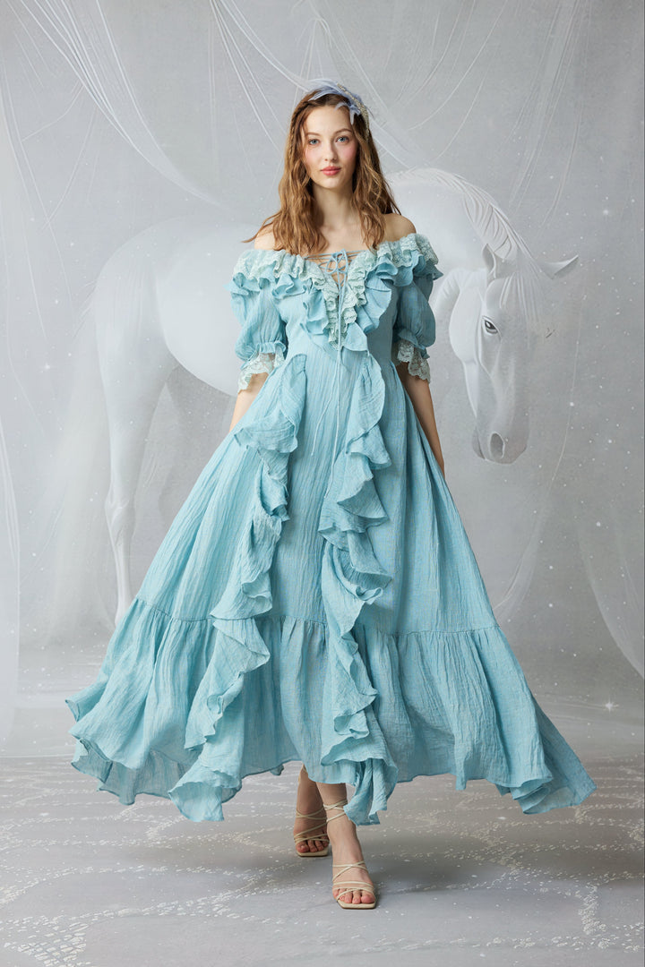 Dewdrops 16 | Maxi Linen Dress Gown