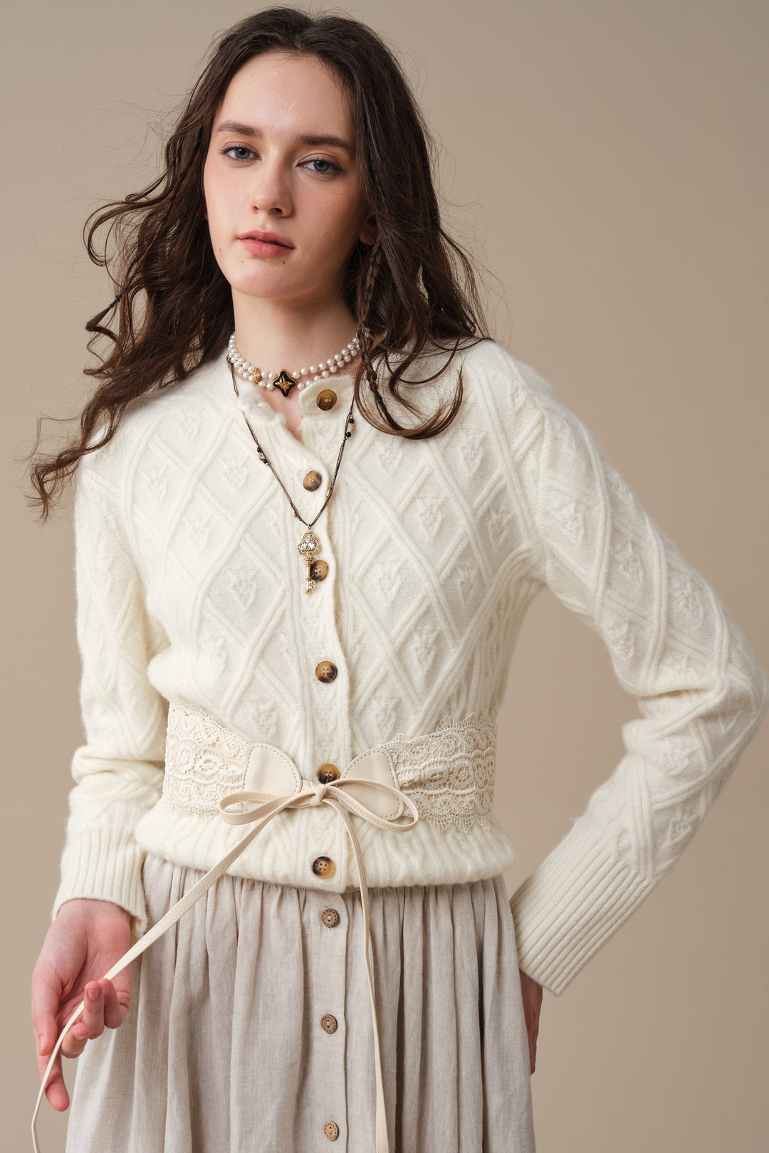 Flurry 17 | 100% Wool Sculptured Knitwear Cardigan