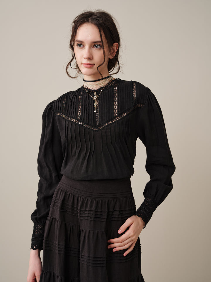 Minna 21 | Edward Linen Lace Blouse