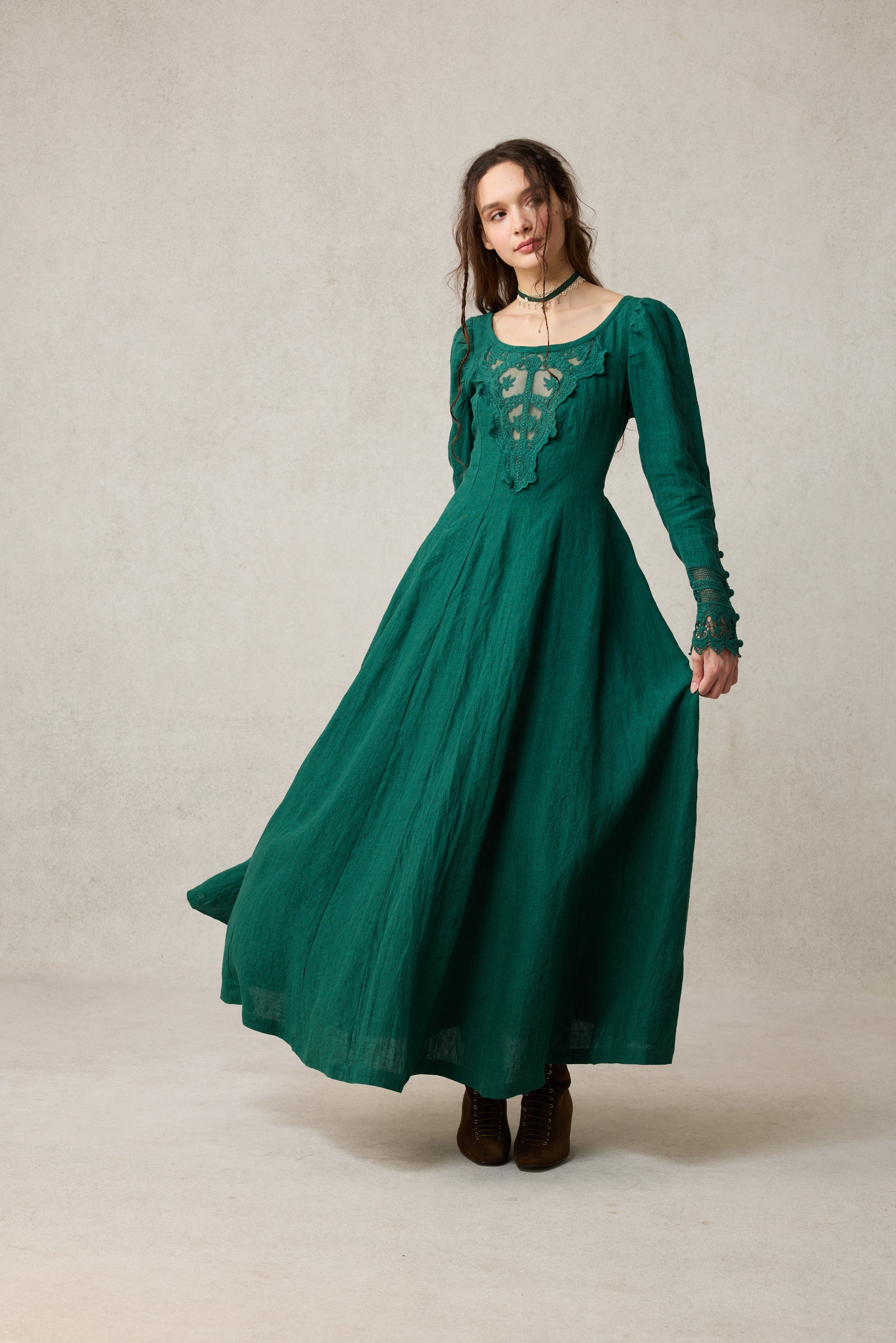 Azalea 23 | Linen Corset Evening Dress – Linennaive