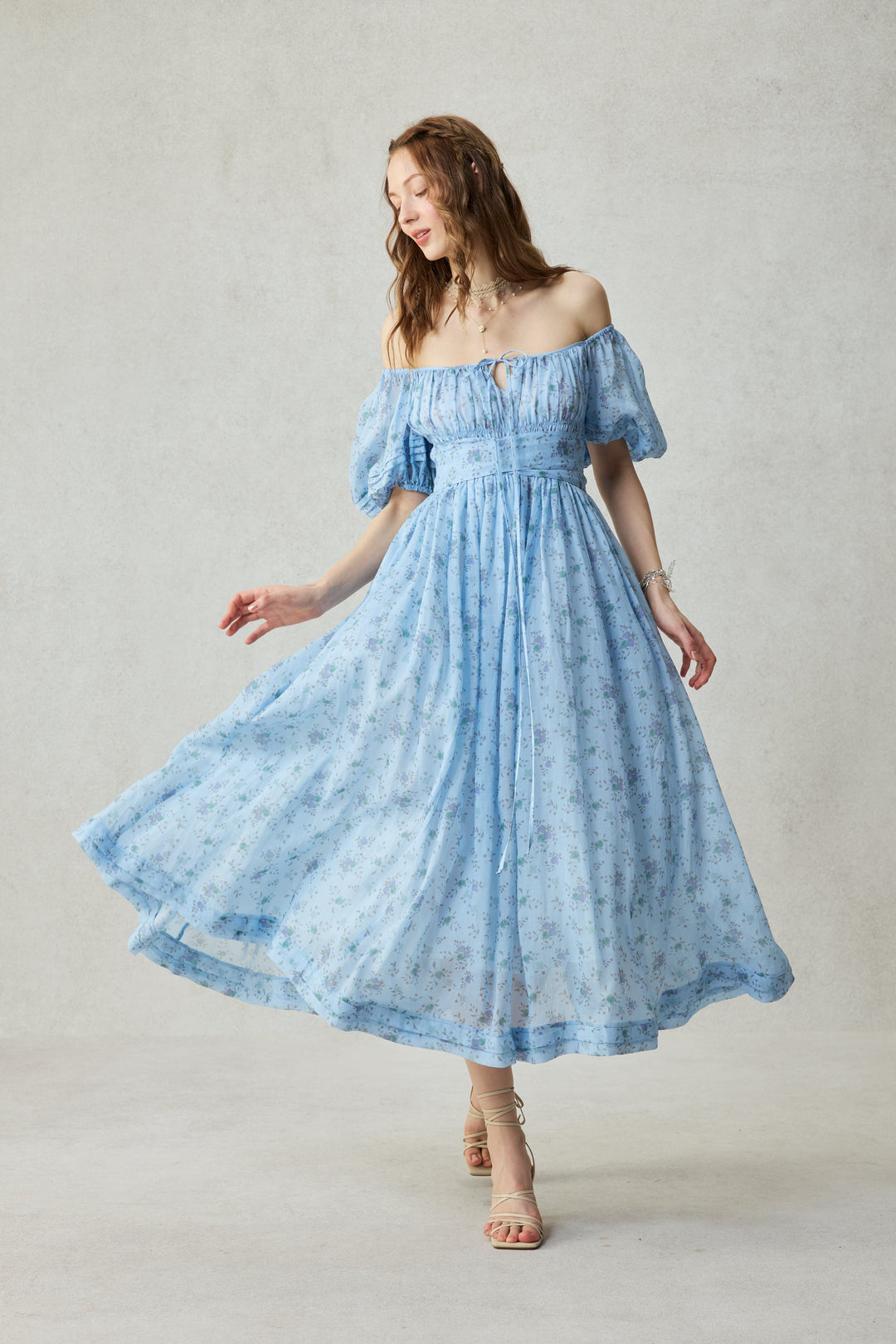 Alice 19 | Floral linen dress