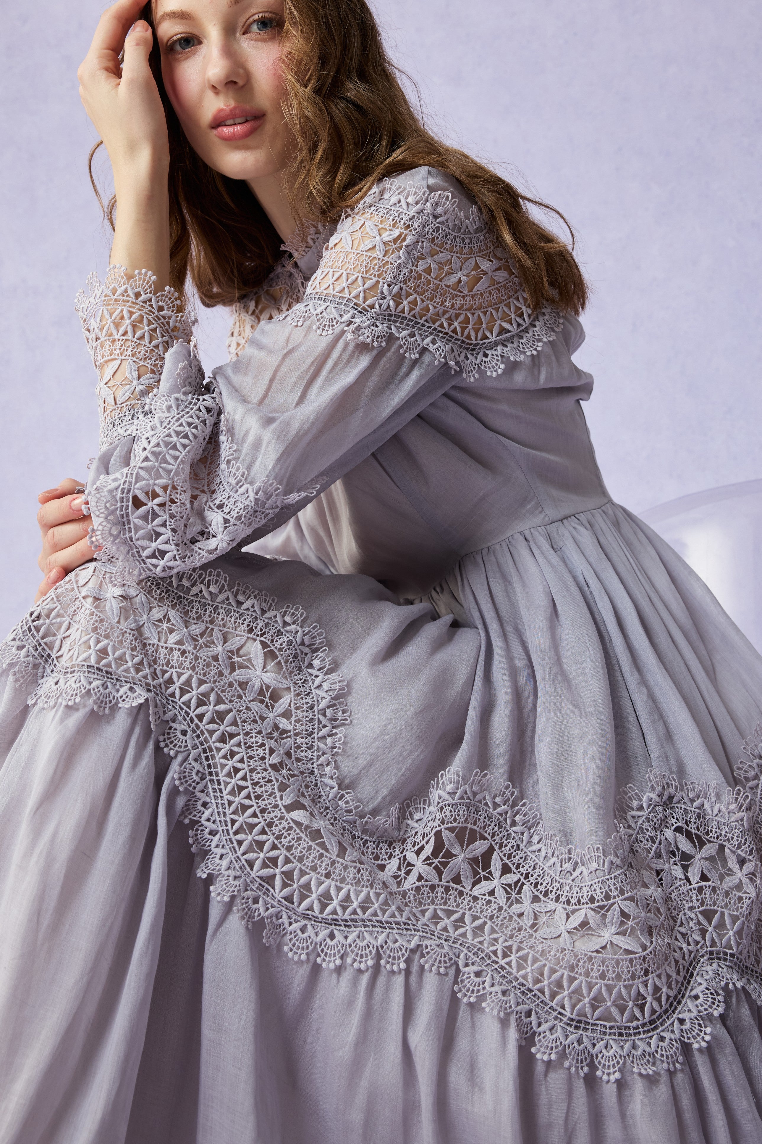 Pearlman 25 | Lace Linen Dress Gown – Linennaive