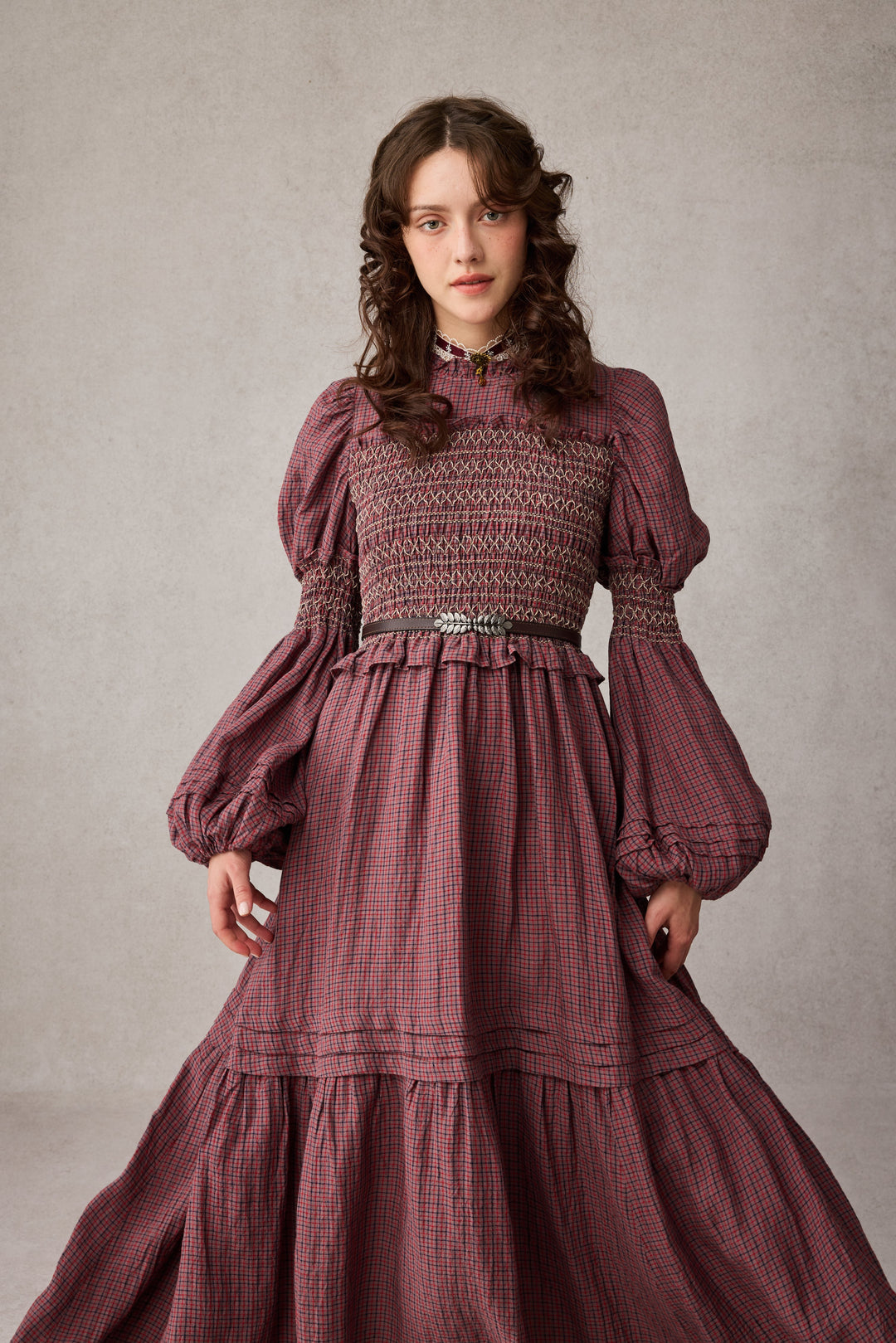 Jane 33 |Edward Smocking Linen Dress Chemise