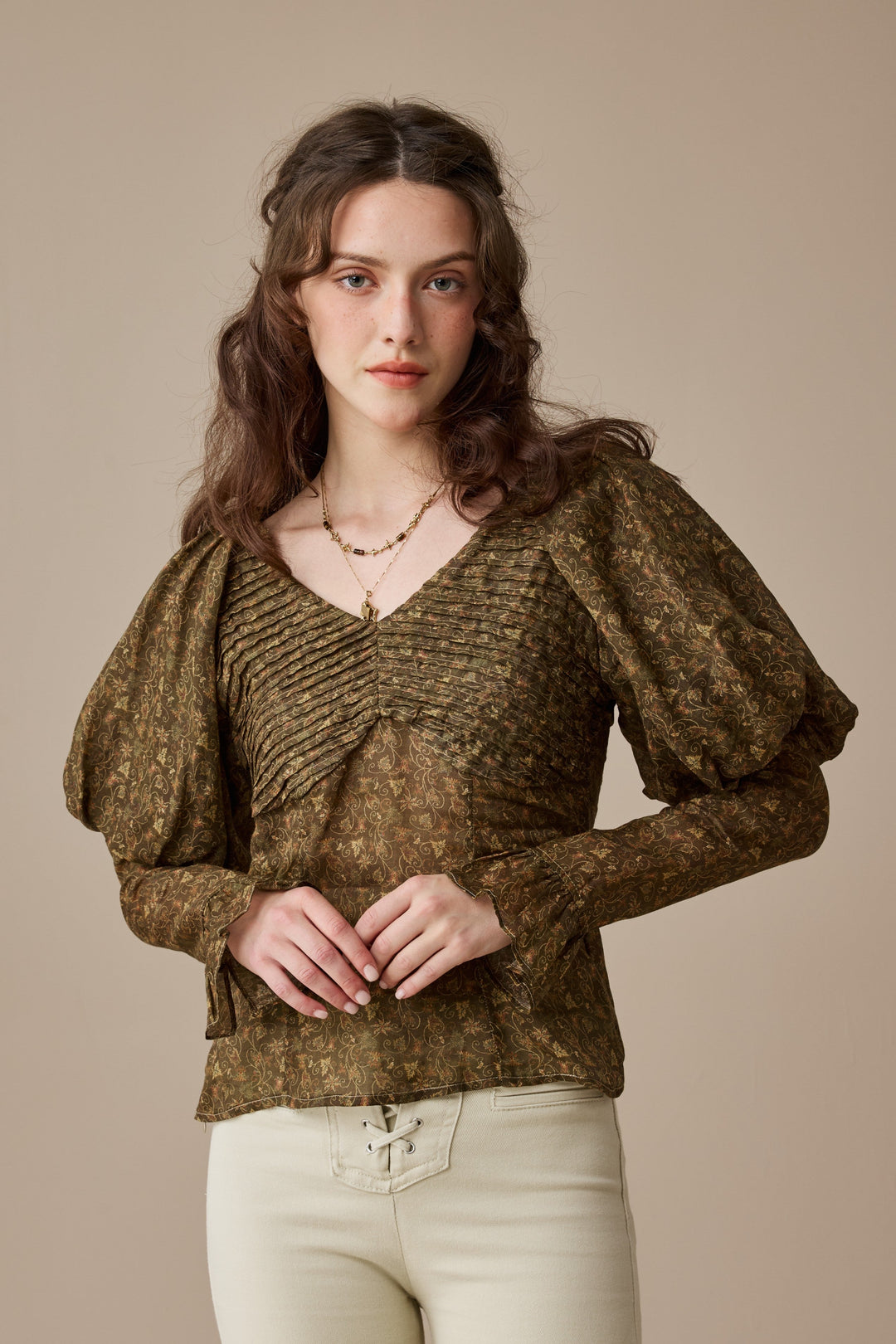 Sonia 33 |pintucked linen blouse