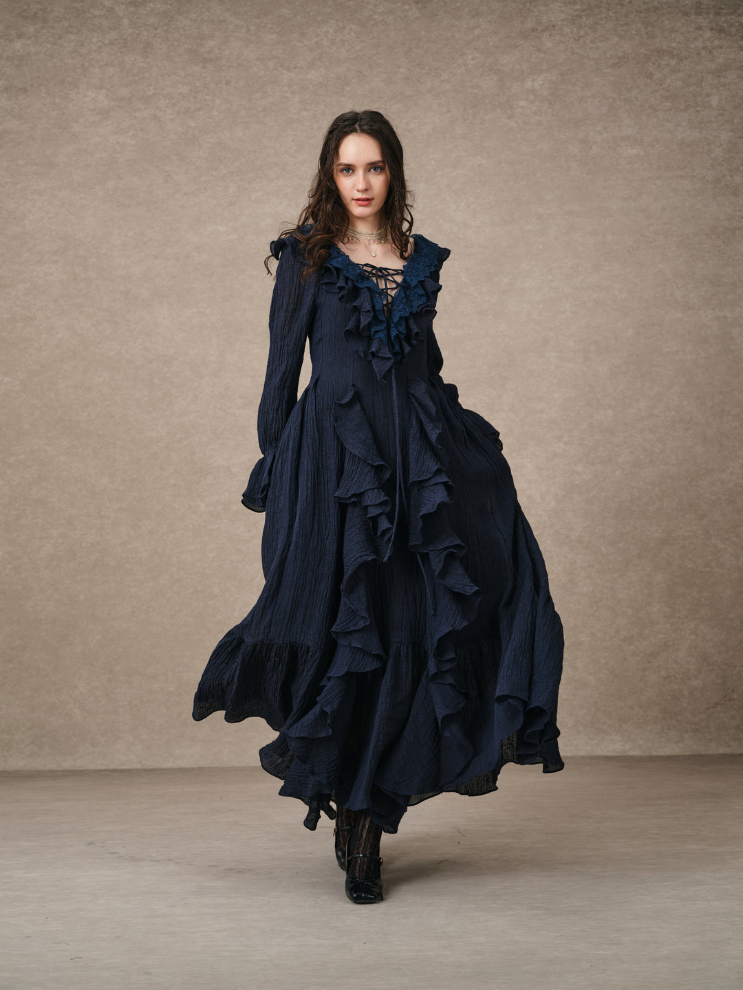 Dewdrops 16 | Maxi Linen Dress Gown