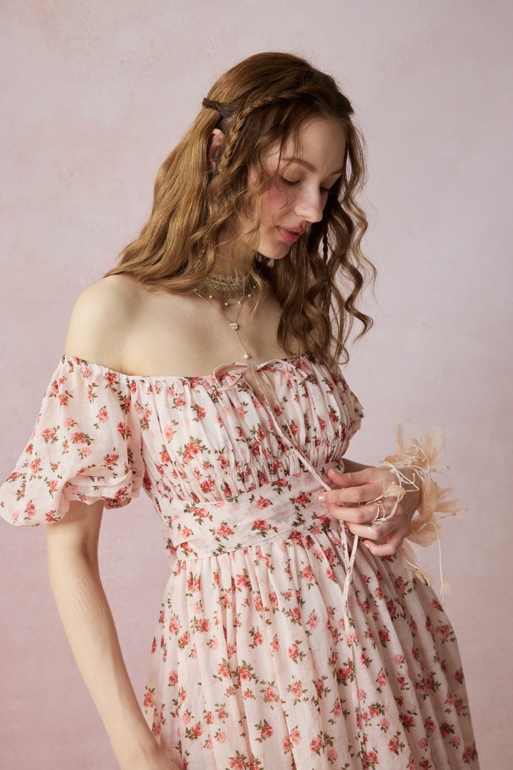 Alice 19 | Floral linen dress