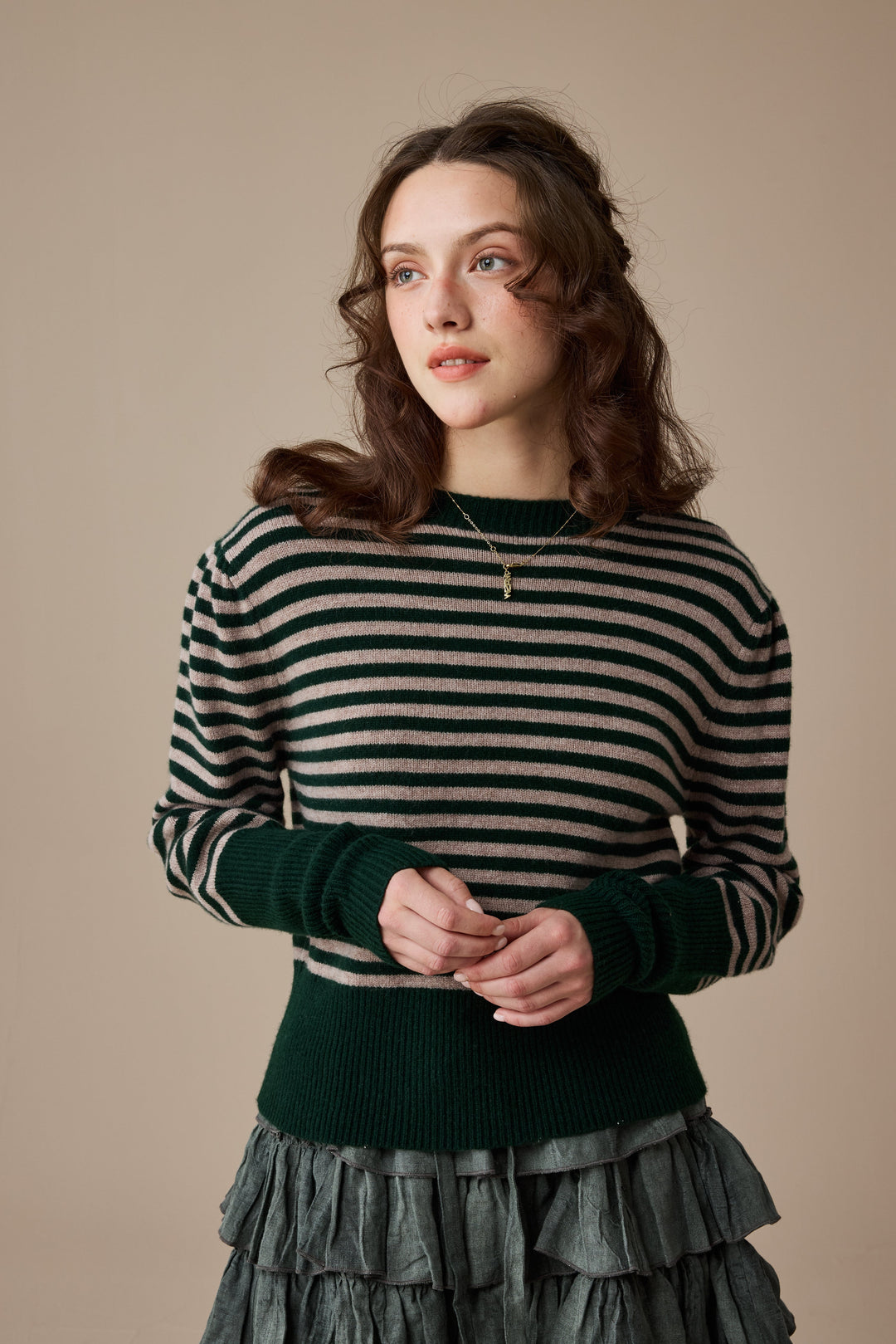Oxford 13|100% wool classic striped pullover jumper