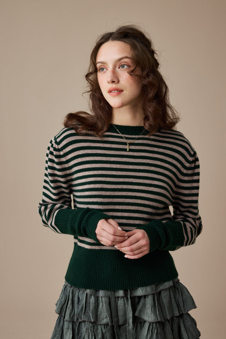 Oxford 13|100% wool classic striped pullover jumper