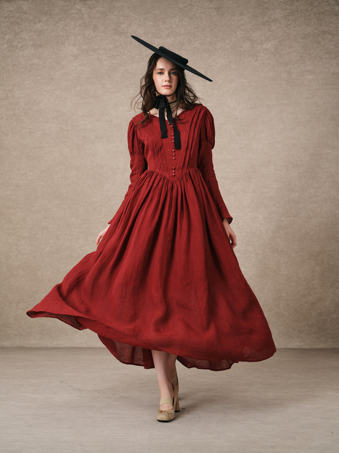 Madder 05 | Tailored Linen Corset Dress