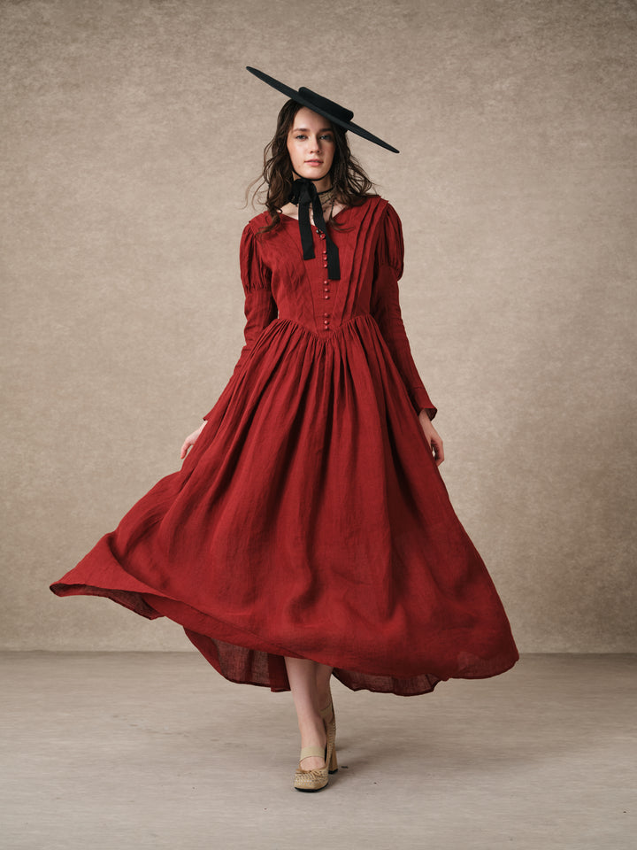Madder 05 | Tailored Linen Corset Dress