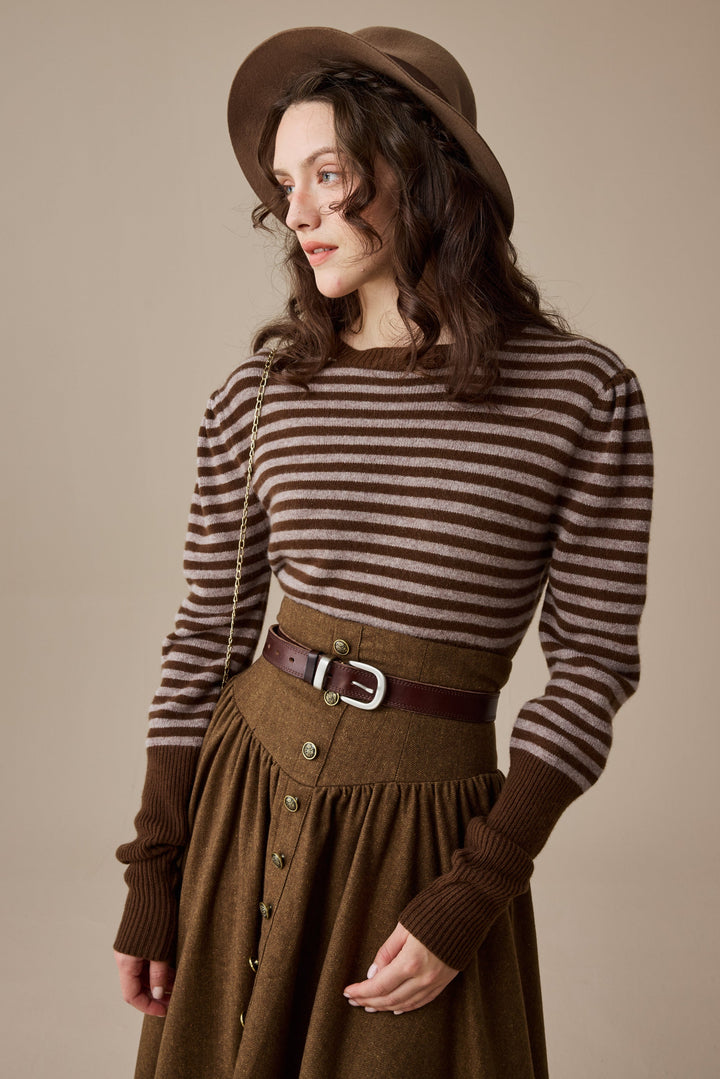 Oxford 13|100% wool classic striped pullover jumper