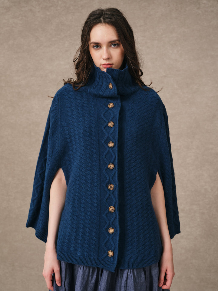 Fleece Cloud | Oversized 100% Wool Knit Poncho
