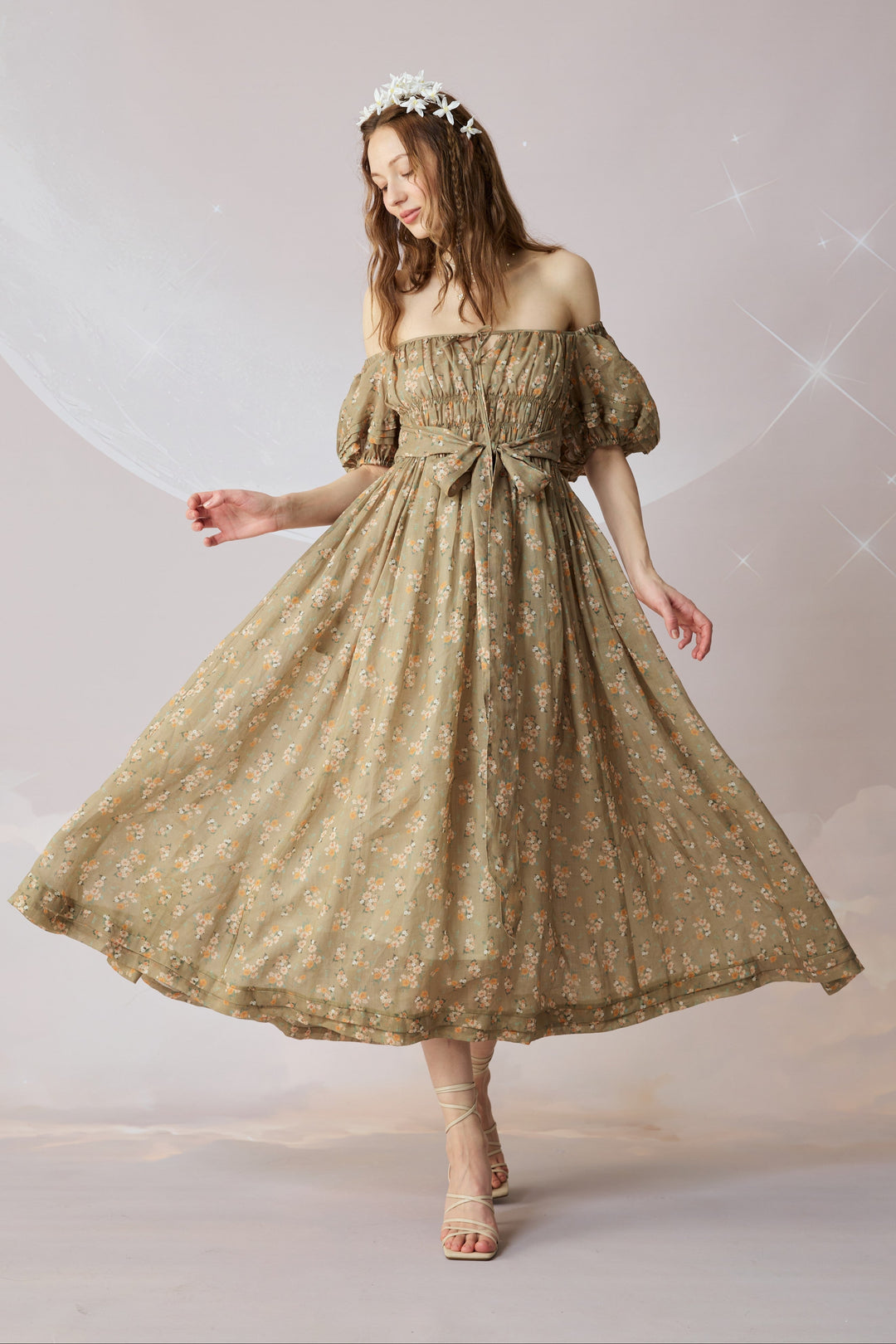 Alice 19 | Floral linen dress