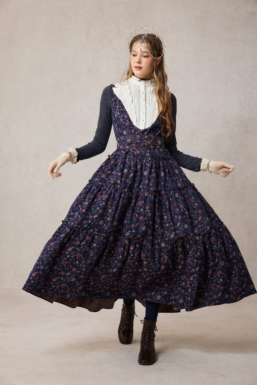 Úrsula 24 | Vintage linen Tiered Dress