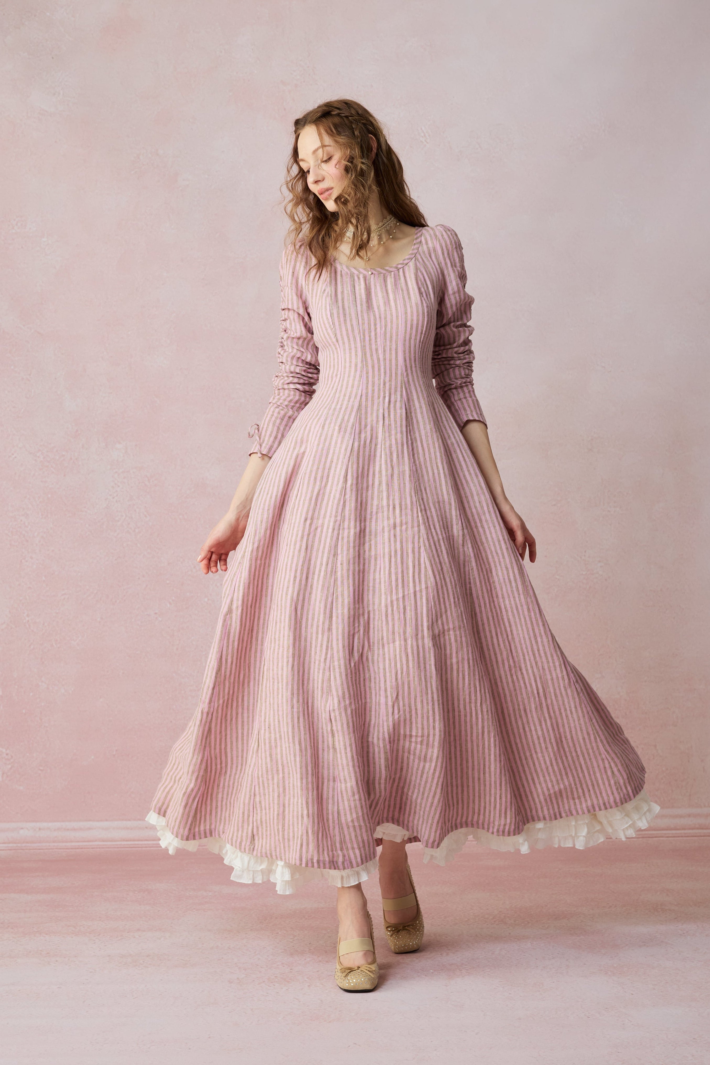 Crystal 17 | Victorian maxi linen dress – Linennaive