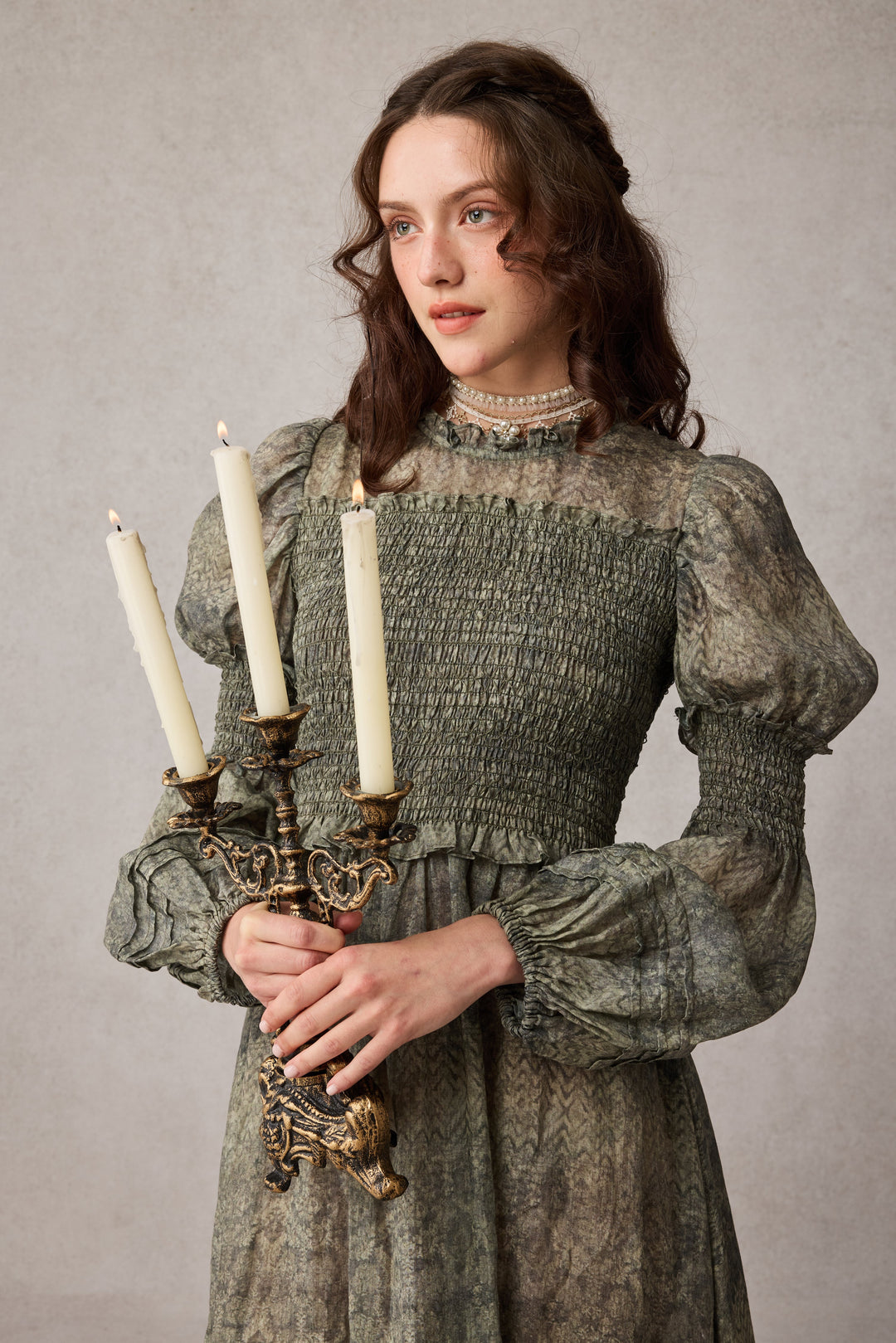 Jane 33 |Edward Smocking Linen Dress Chemise