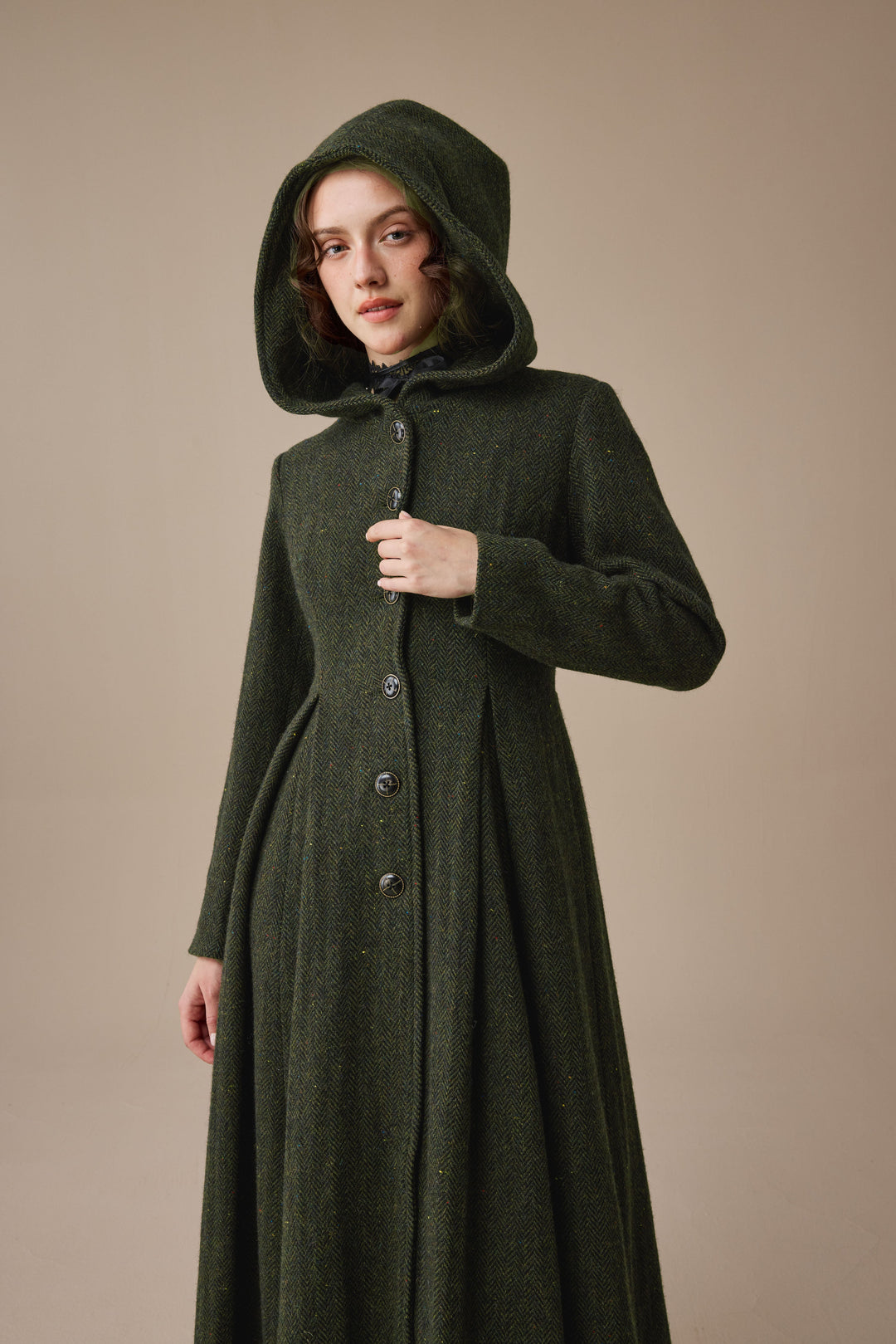 My Fair Lady 26 Hooded Wool Coat – Linennaive - Main Image