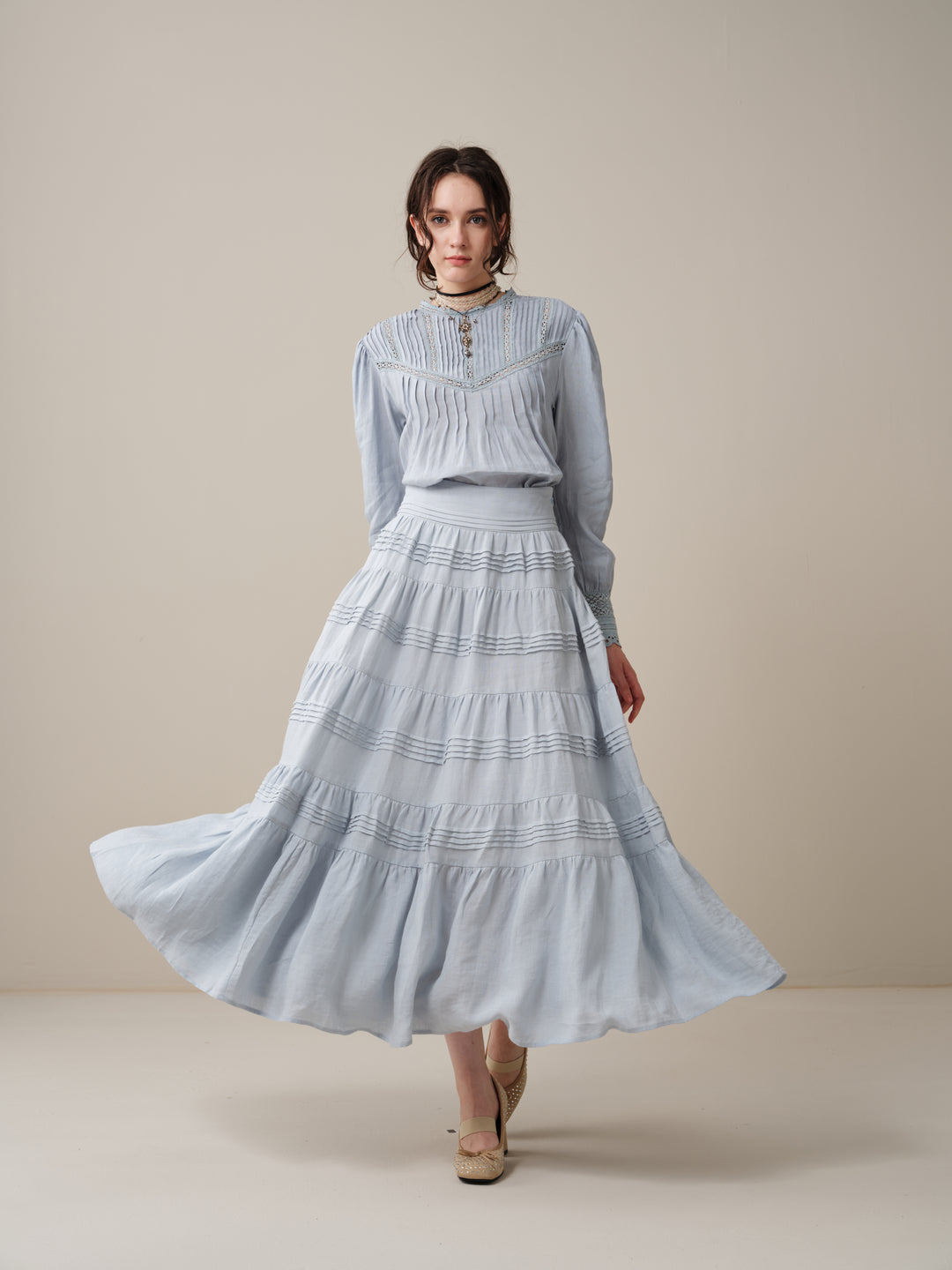 Minna 21 | Edward Linen Lace Blouse