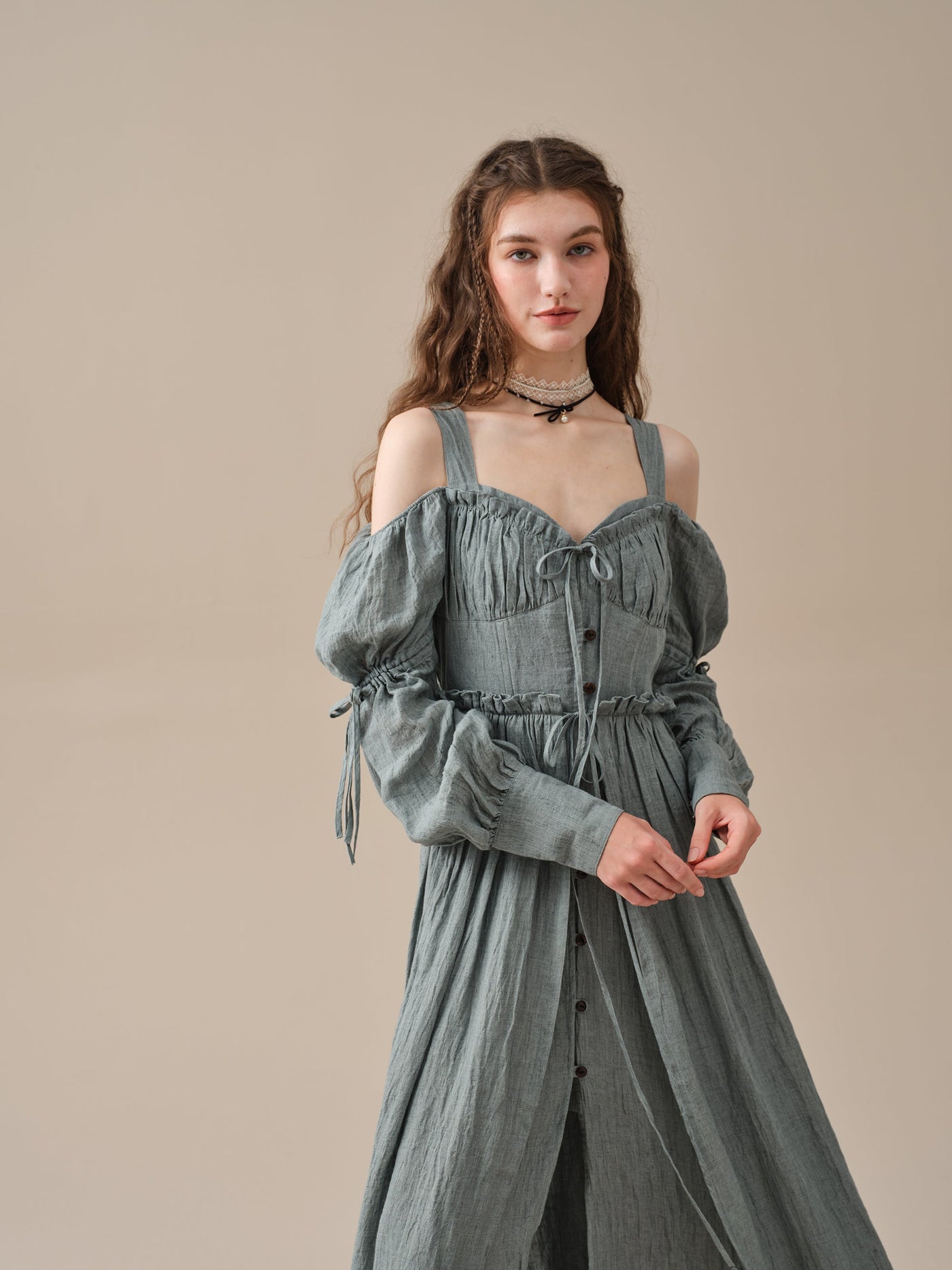 Olivia 28 | Puff sleeve corset dress