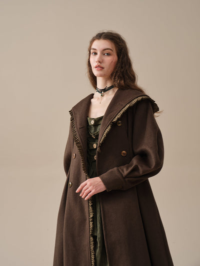 JACQUES 25| LONG HOODED VICTORIAN COAT (100% WOOL)