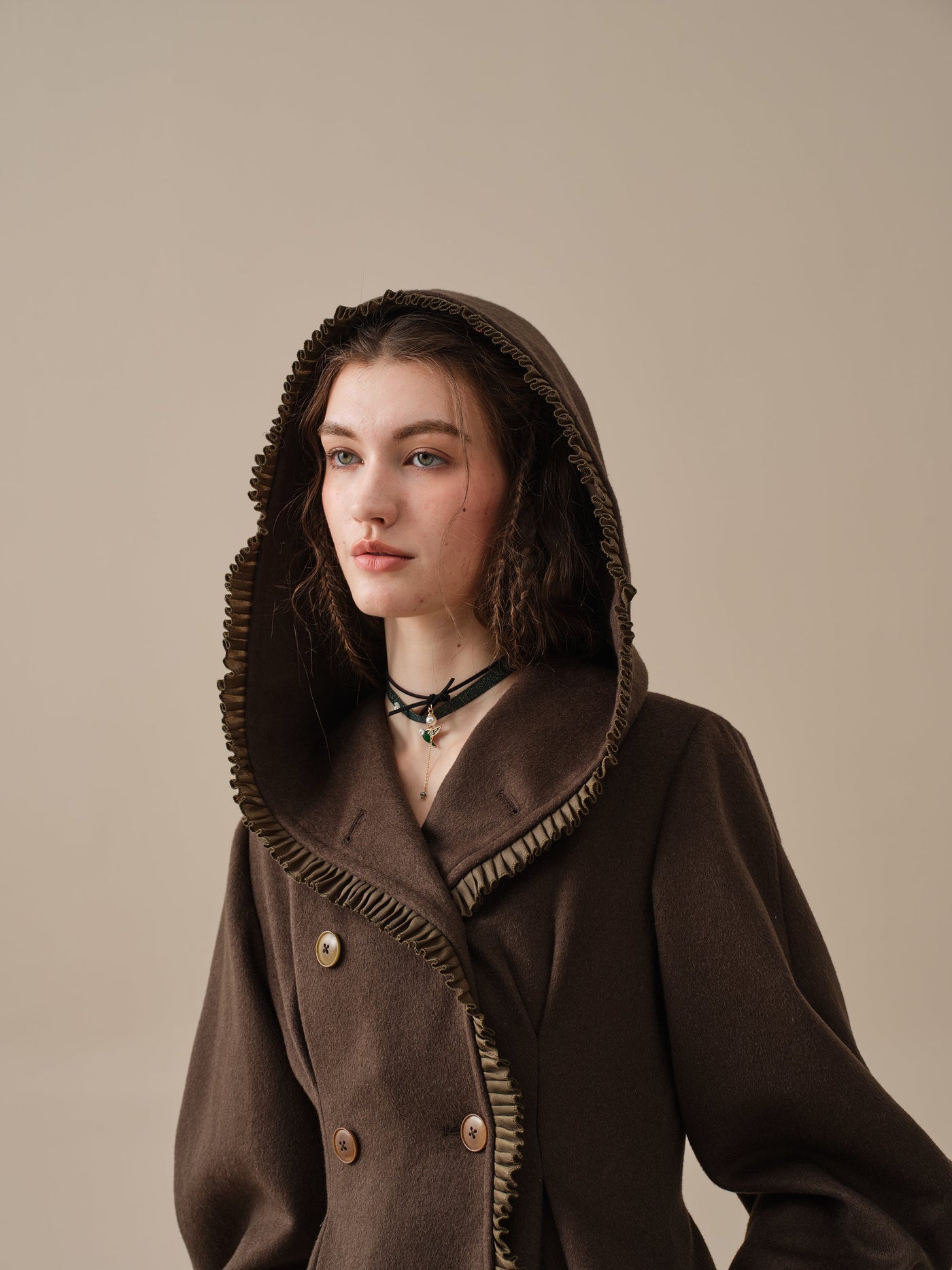 JACQUES 25| LONG HOODED VICTORIAN COAT (100% WOOL)