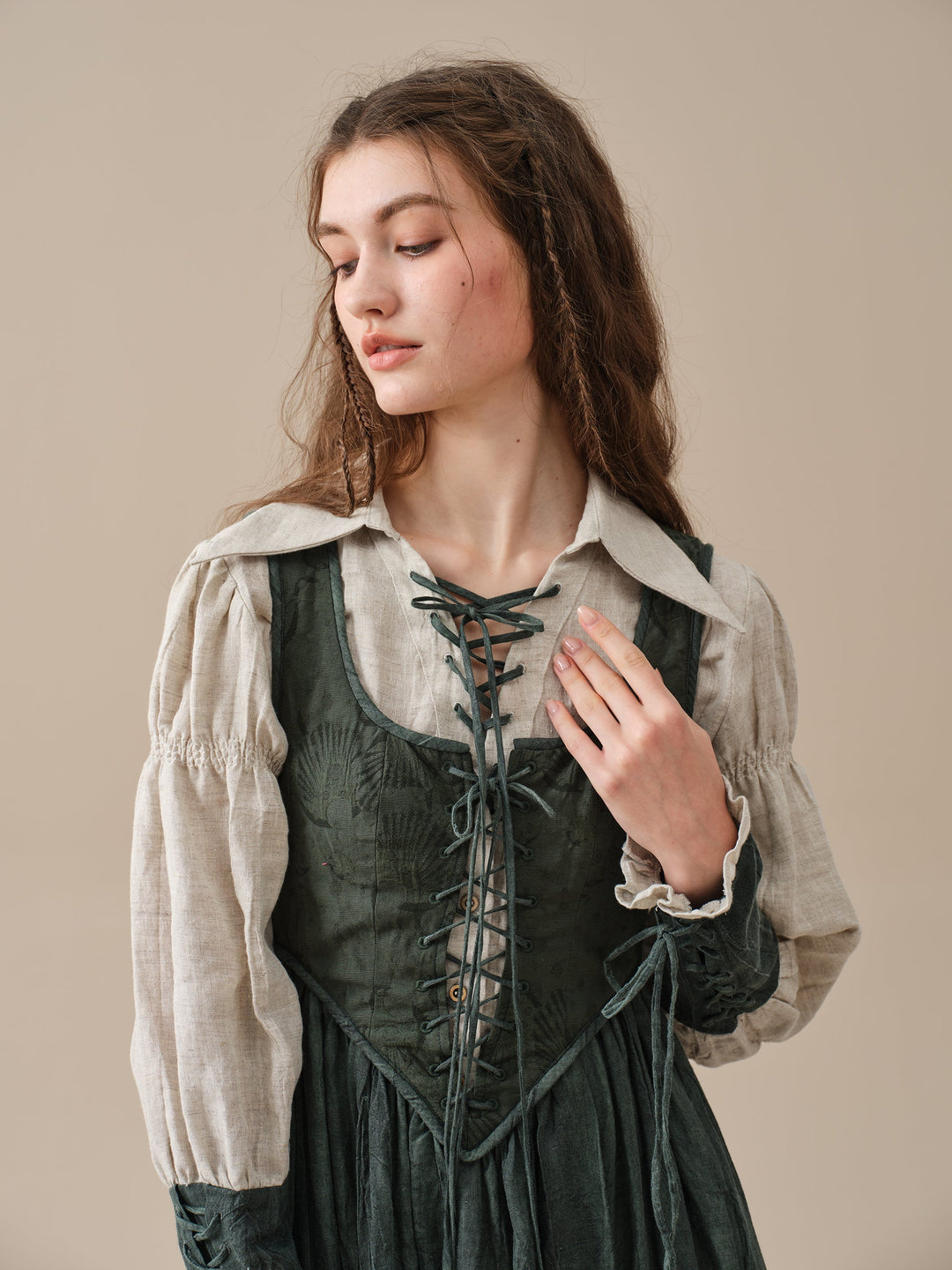 linen corset dress Gretel linen Corset-dress LittleWomenAtelier