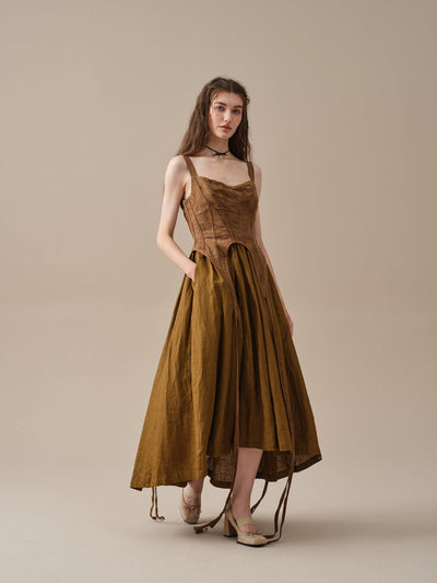 Idda 26 | Layered Corest Linen Dress