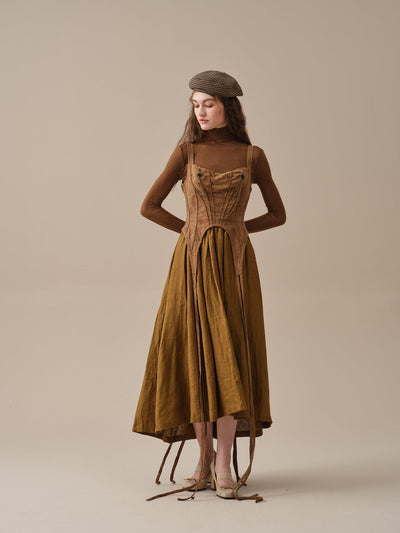 Idda 26 | Layered Corest Linen Dress