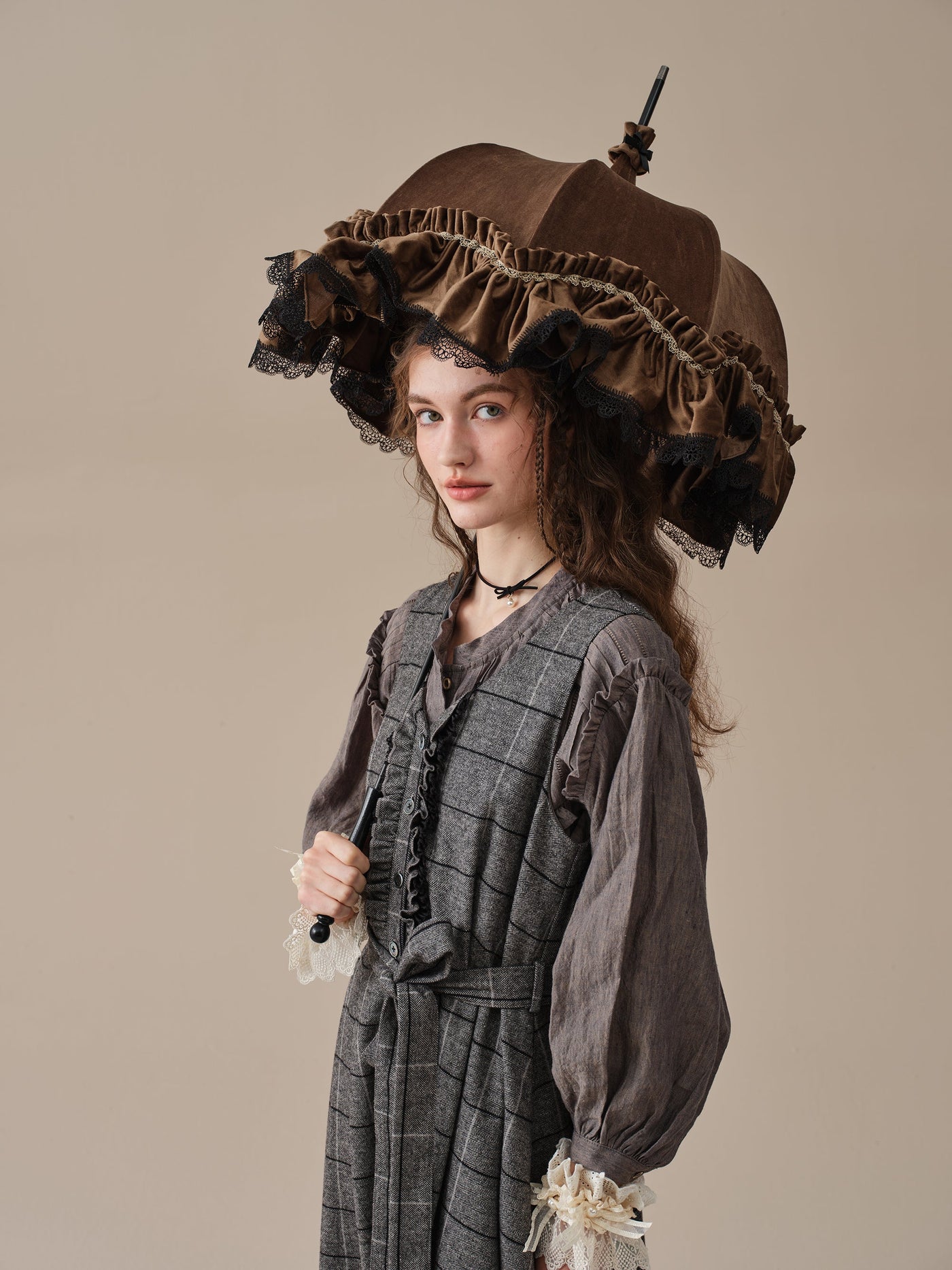 Victoria 35 | tartan lace wool dress