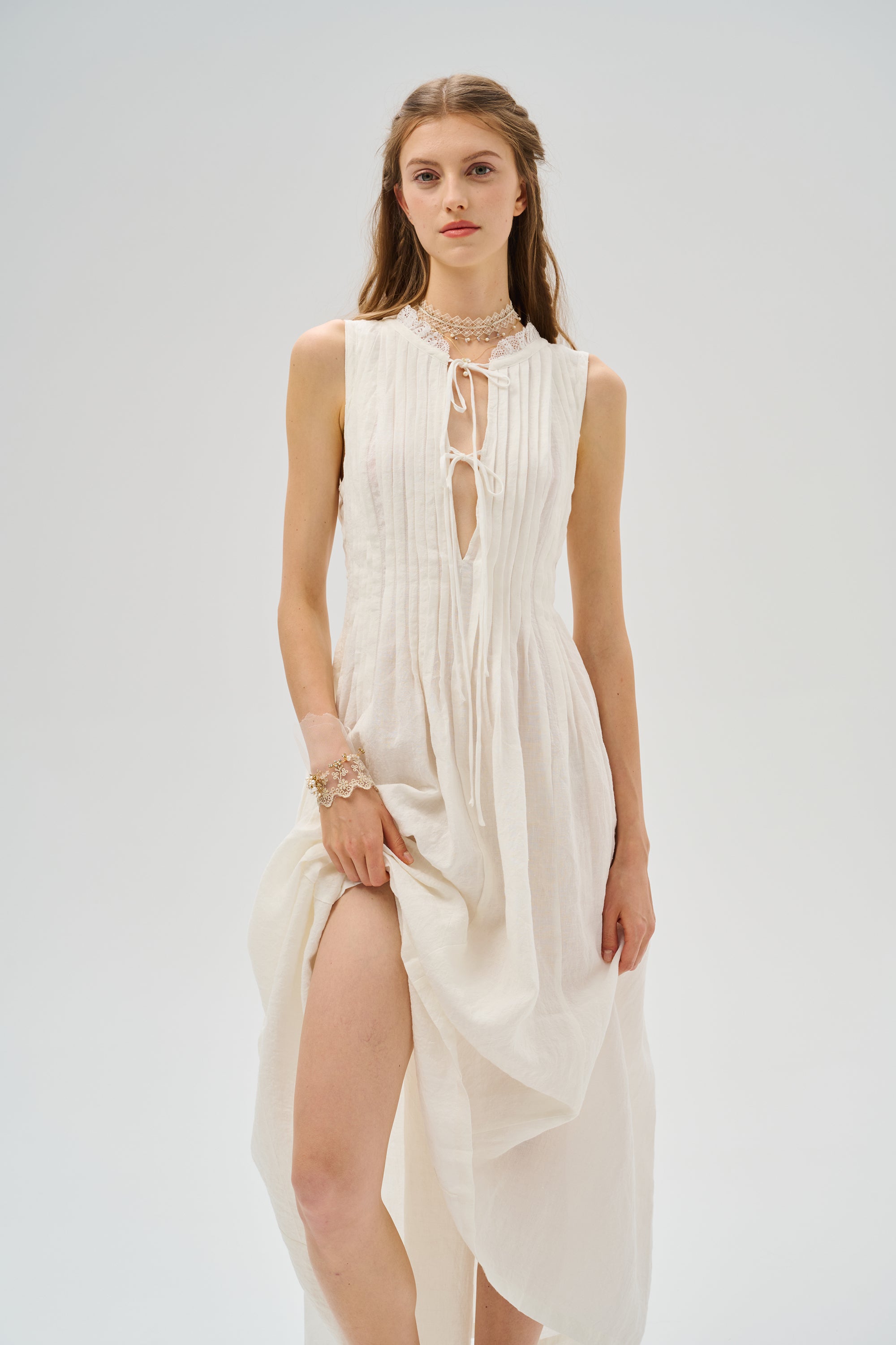 Balia 17 | Pleated Linen Dress – Linennaive