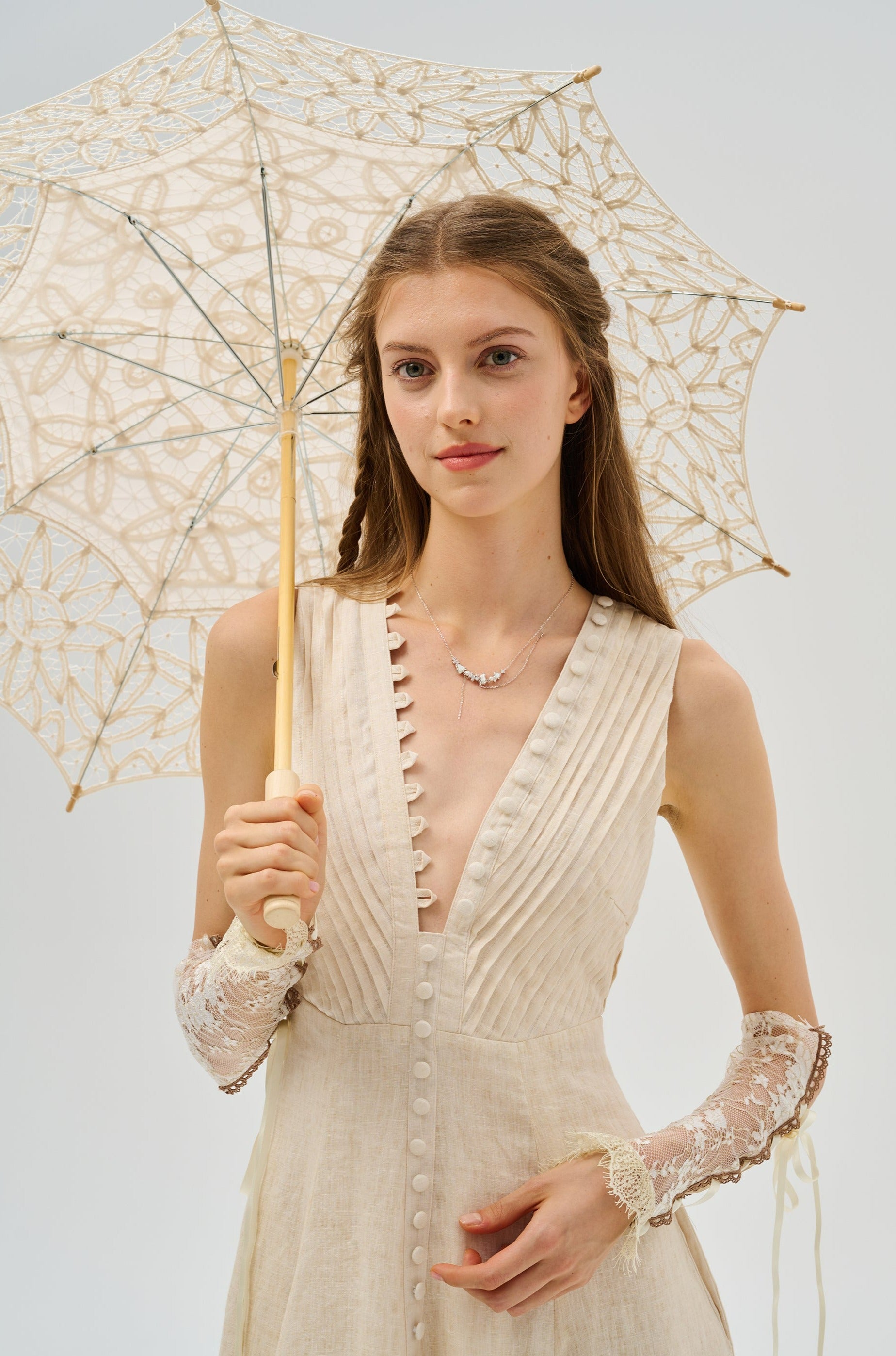 Rebecca 18 | Pleated Maxi Linen Dress – Linennaive