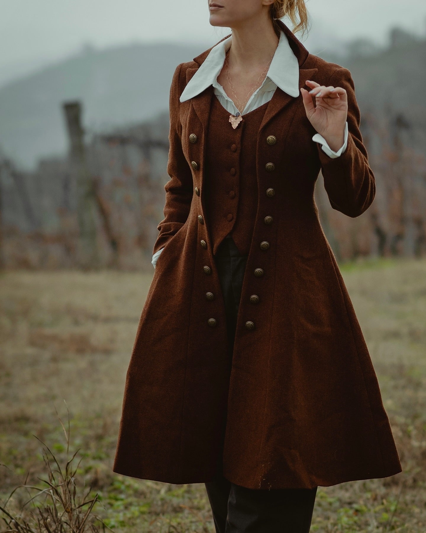 Doreen 15 |Vest-Layered 100% Wool Coat – Linennaive