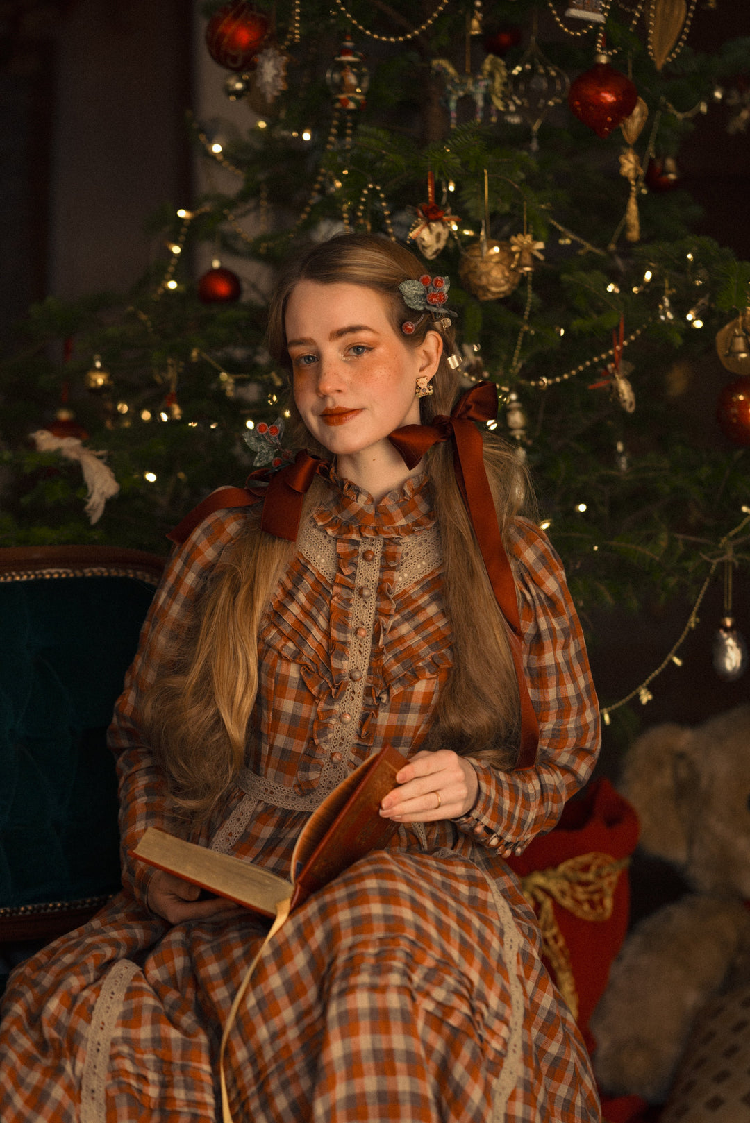 christmas linen dress white christmas dresses Chocolate Cottage Linen Dress allthebeautifullinen