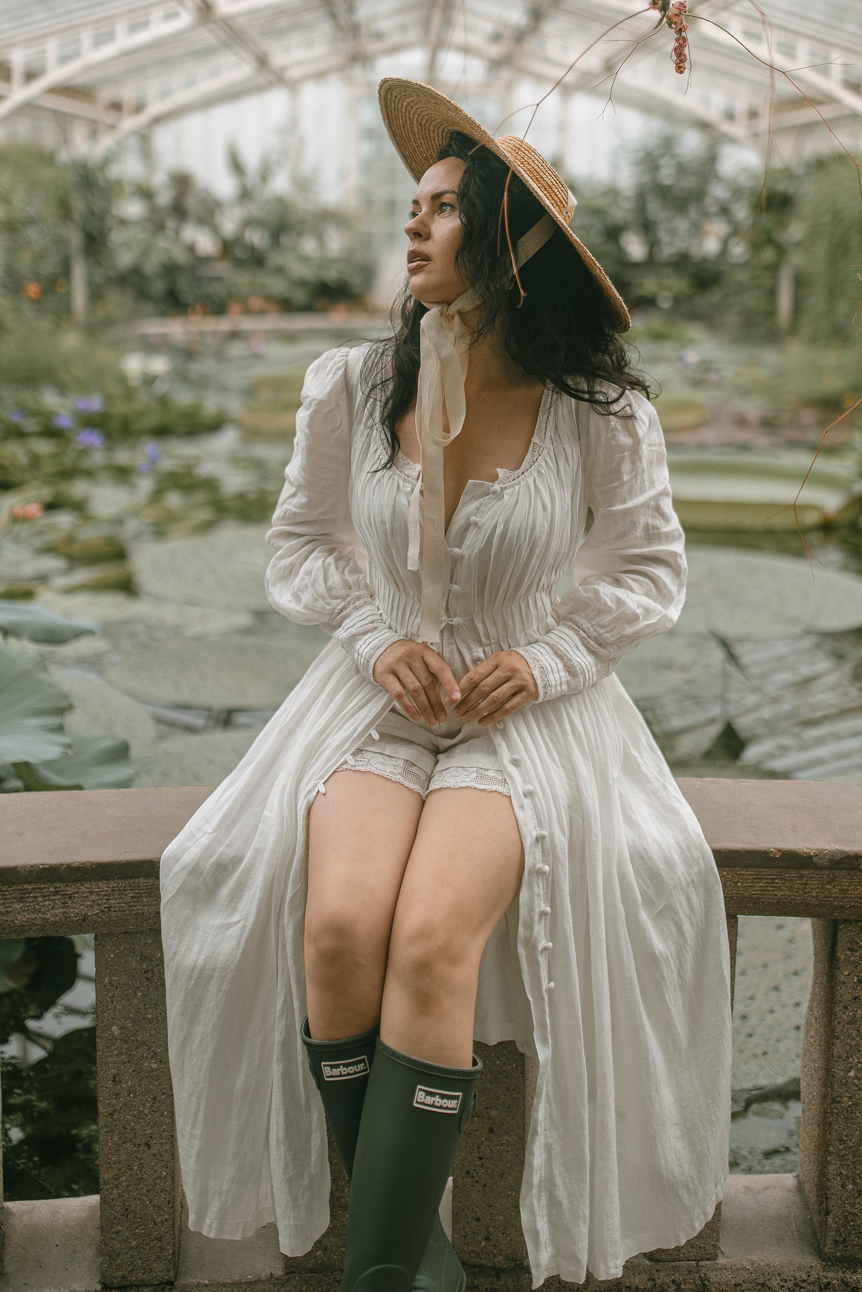 Josefina 19 | Dreamy Pleated Linen Dress Gown – Linennaive