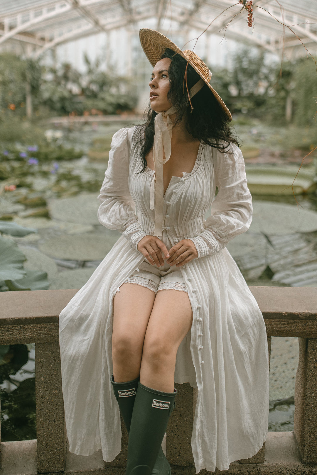 Josefina 19 | Dreamy Pleated Linen Dress Gown Shorts / S Josefina 19 | Dreamy Pleated Linen Dress Gown Shorts / S