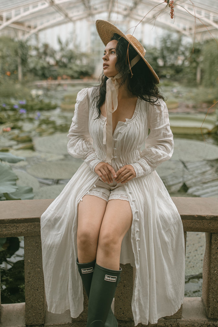 Josefina 19 | Dreamy Pleated Linen Dress Gown
