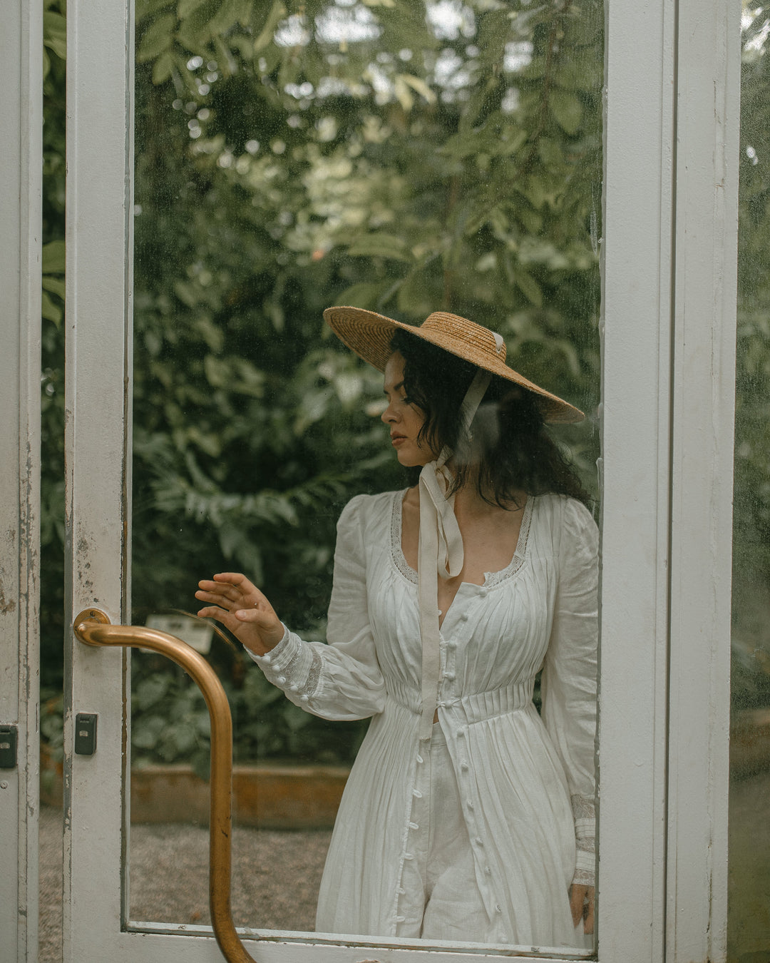 Josefina 19 | Dreamy Pleated Linen Dress Gown Dress / L Josefina 19 | Dreamy Pleated Linen Dress Gown Dress / L