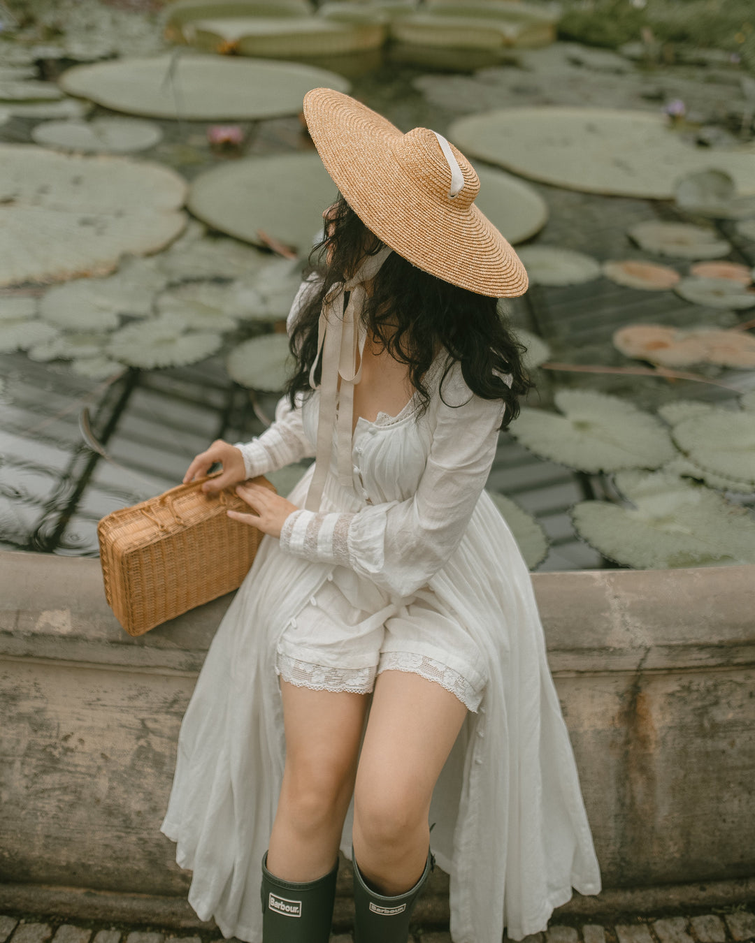Josefina 19 | Dreamy Pleated Linen Dress Gown Dress / M Josefina 19 | Dreamy Pleated Linen Dress Gown Dress / M