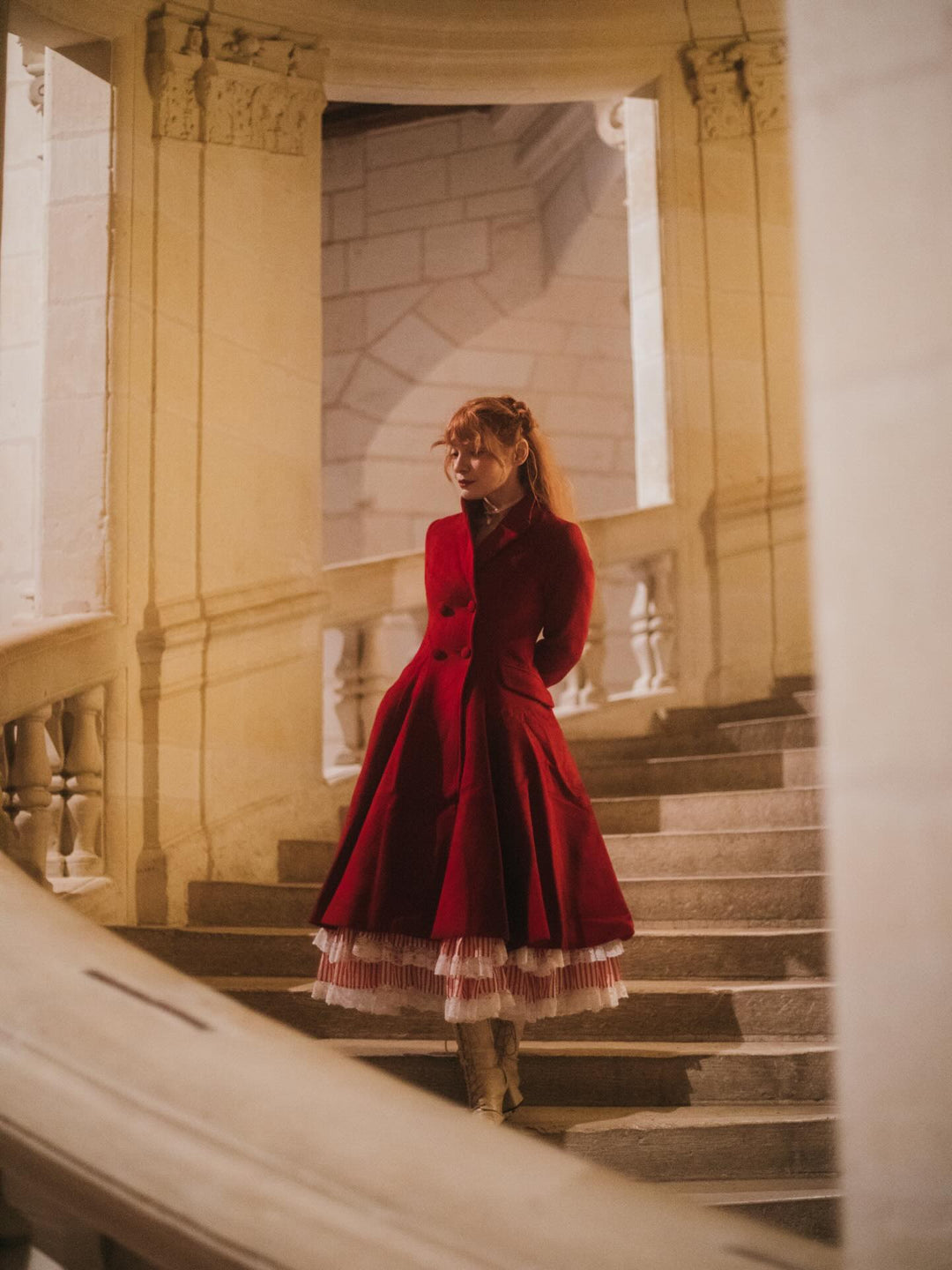 Roman Holiday 2020 | Red Wool Coat Jacket