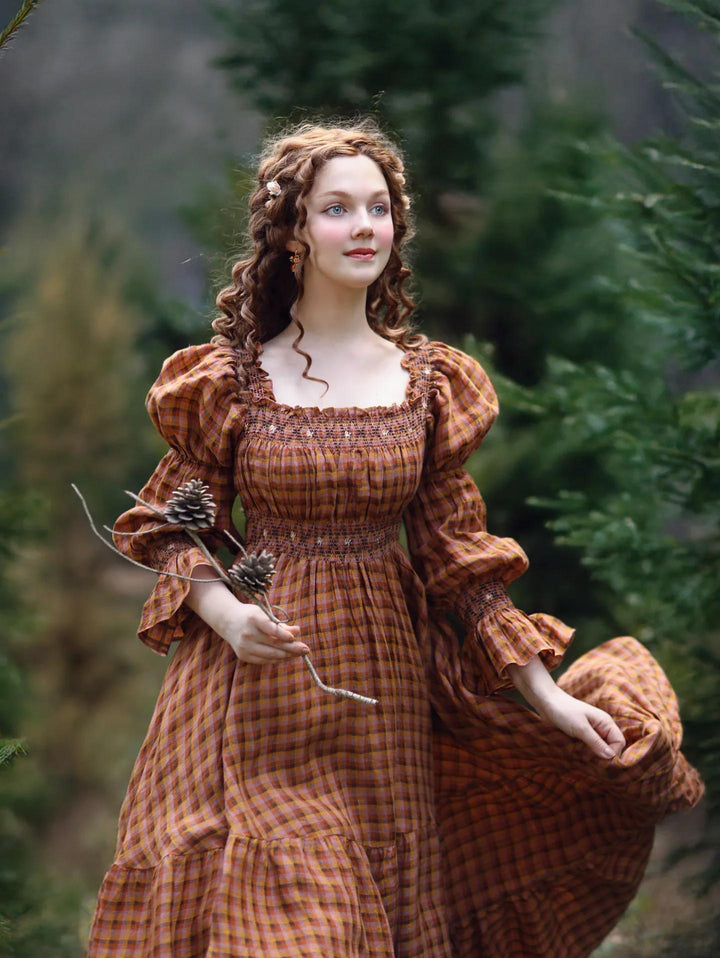 Cloud 21 | smocking embroidery linen dress