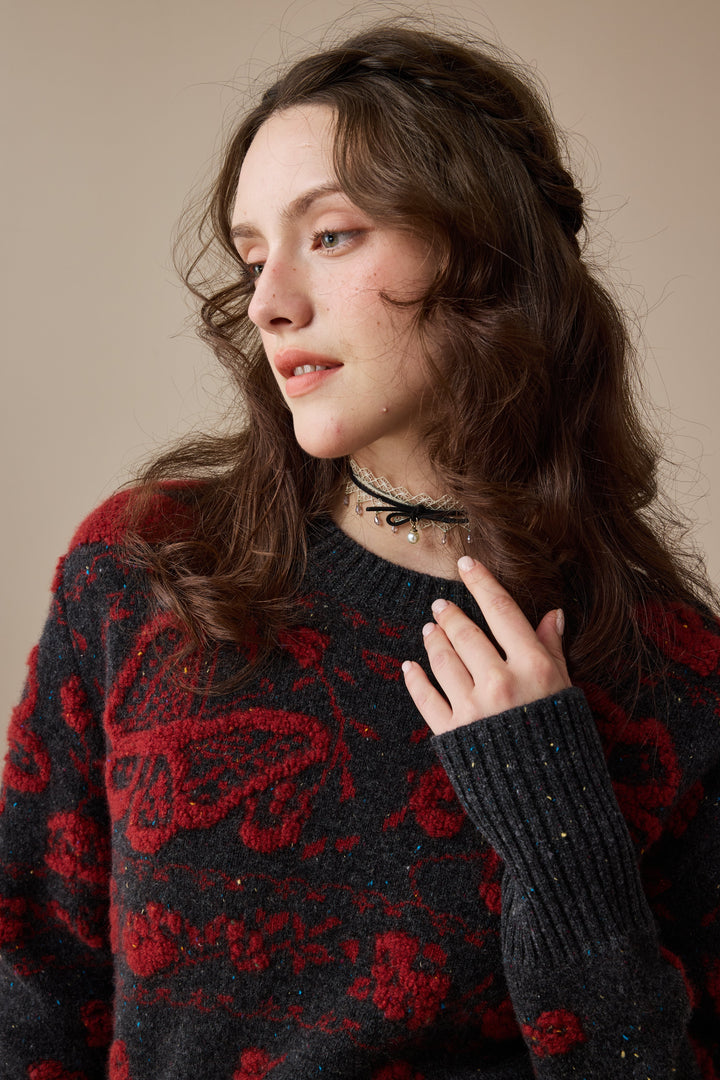 Nutcracker 24 |100% Wool Floral Jumper Sweater