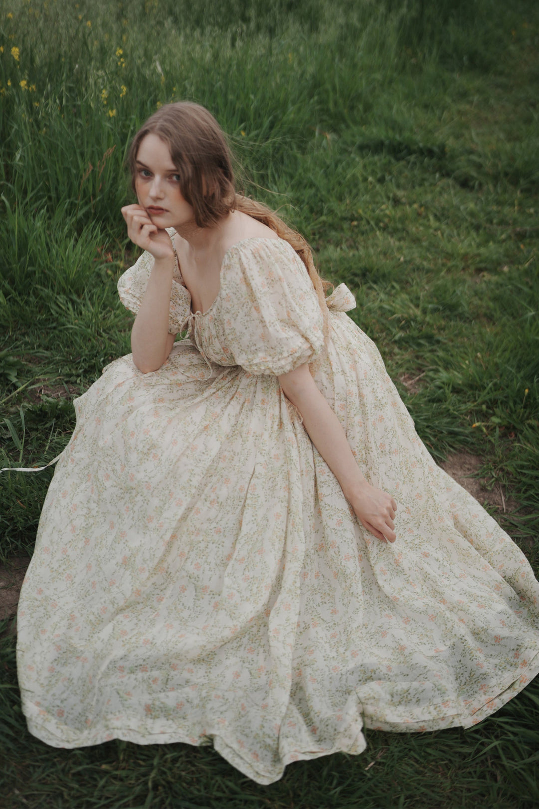 Alice 19 | Floral Linen Dress Wisteria / XL Alice 19 | Floral Linen Dress Wisteria / XL