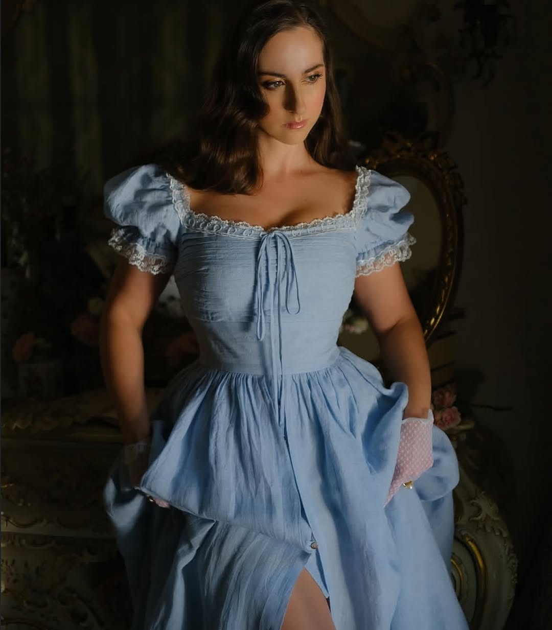 Monet Haze 26 | Fairy layered Linen Dress with pintucks – Linennaive