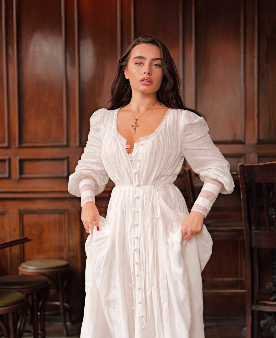 Josefina 19 | Dreamy Pleated Linen Dress Gown Shorts / 3XL Josefina 19 | Dreamy Pleated Linen Dress Gown Shorts / 3XL