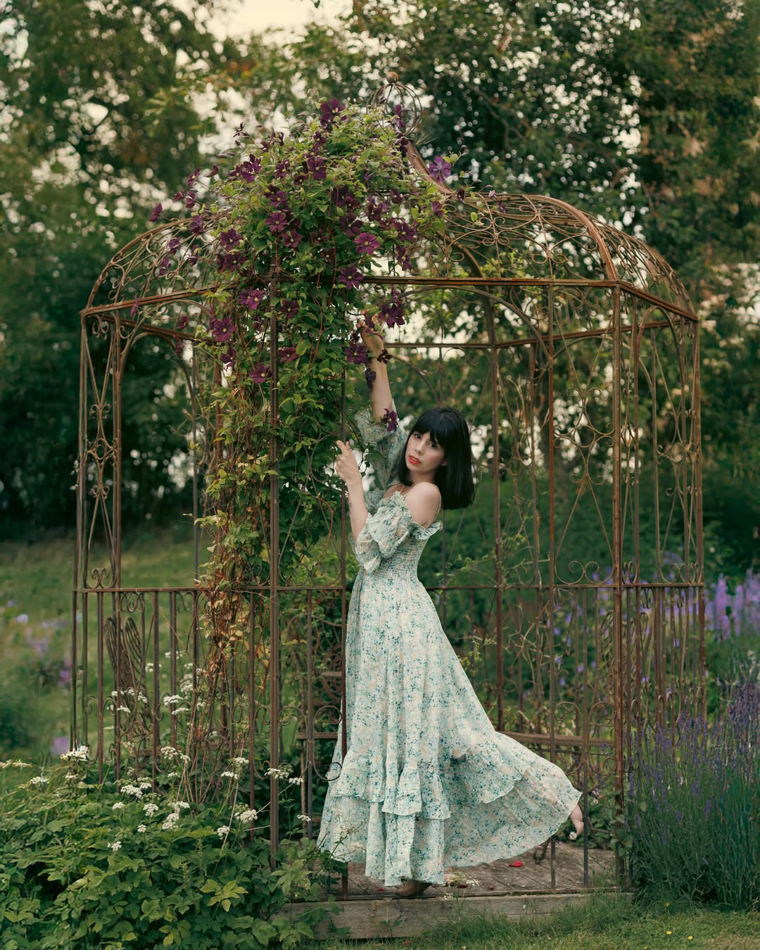 Vines 25| Floral linen dress Linennaive Vines 25| Floral linen dress Linennaive