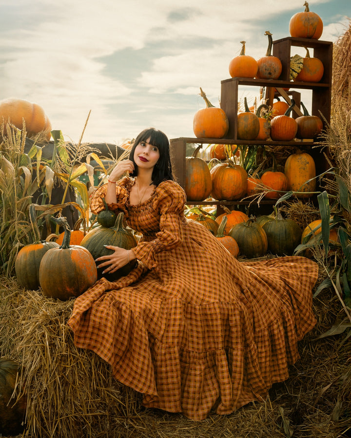 Cloud 21 | smocking embroidery linen dress